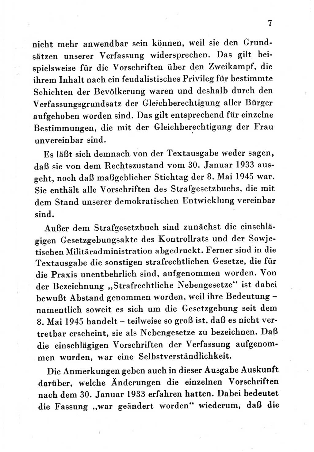 Strafgesetzbuch (StGB) und andere Strafgesetze [Deutsche Demokratische Republik (DDR)] 1951, Seite 7 (StGB Strafges. DDR 1951, S. 7)