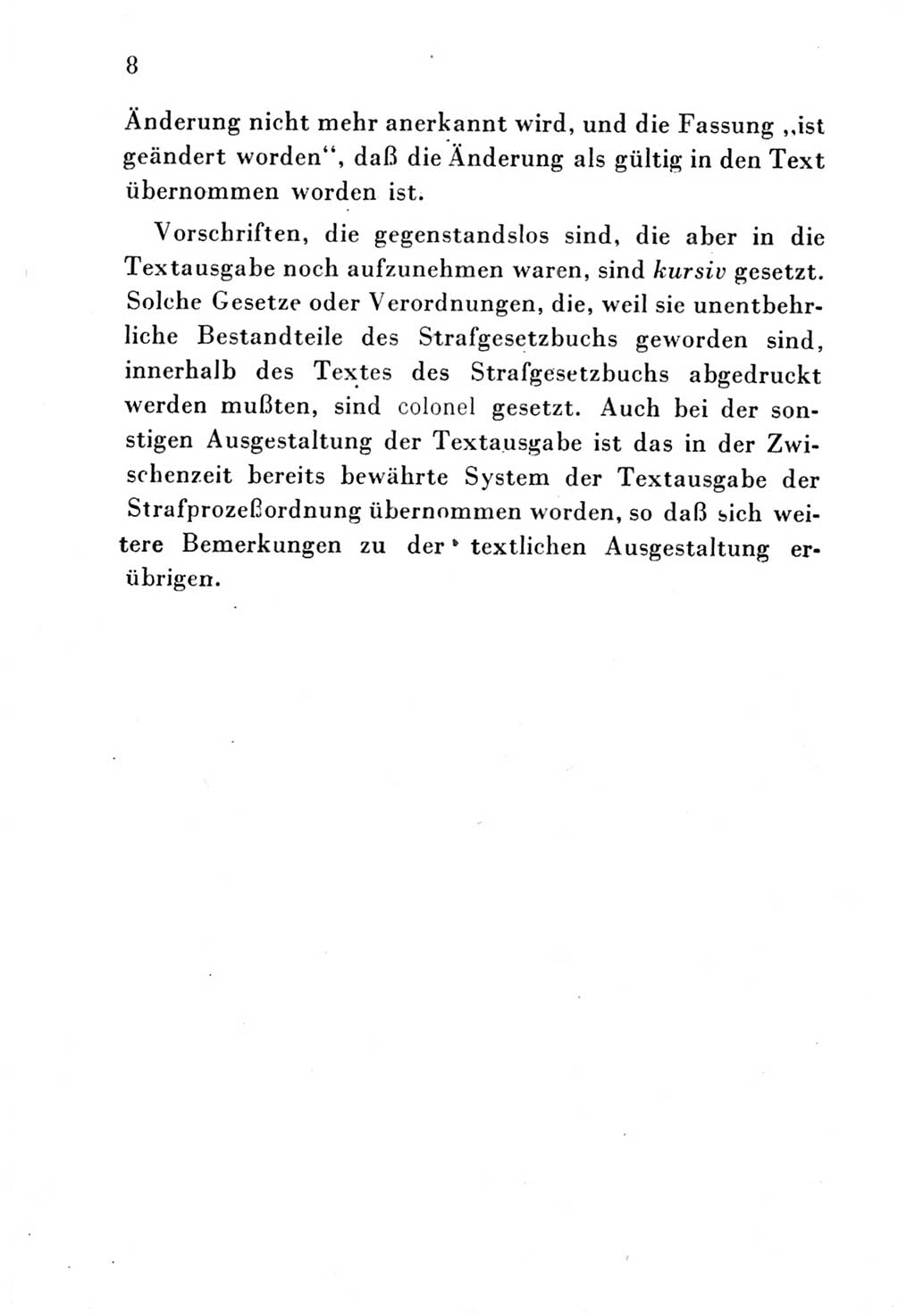 Strafgesetzbuch (StGB) und andere Strafgesetze [Deutsche Demokratische Republik (DDR)] 1951, Seite 8 (StGB Strafges. DDR 1951, S. 8)