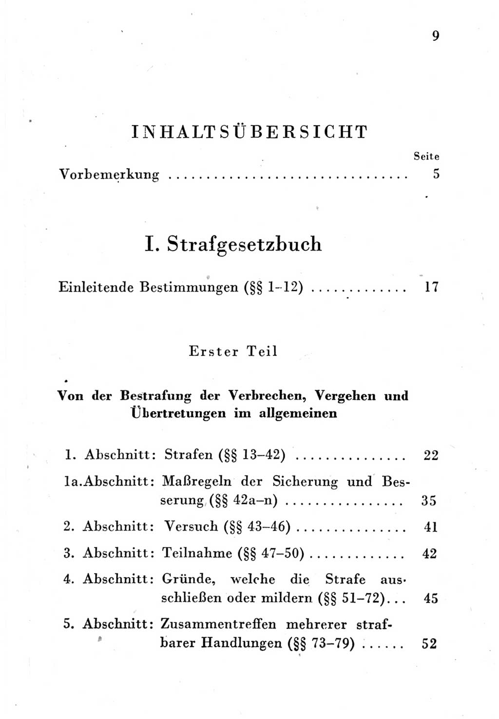 Strafgesetzbuch (StGB) und andere Strafgesetze [Deutsche Demokratische Republik (DDR)] 1951, Seite 9 (StGB Strafges. DDR 1951, S. 9)