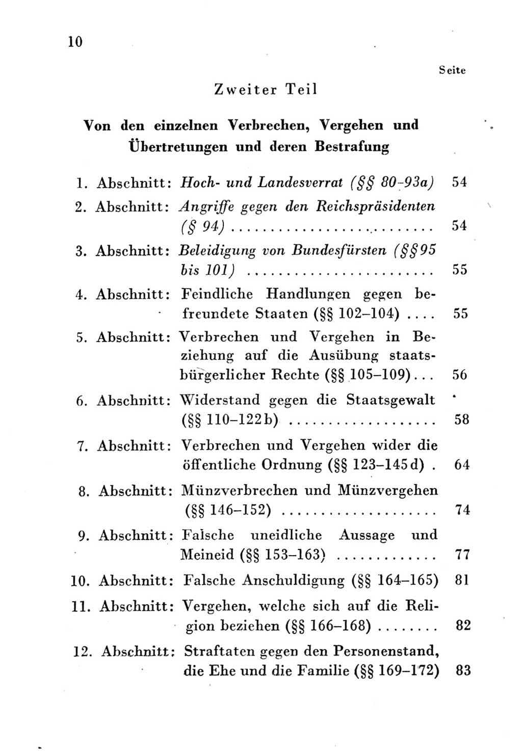 Strafgesetzbuch (StGB) und andere Strafgesetze [Deutsche Demokratische Republik (DDR)] 1951, Seite 10 (StGB Strafges. DDR 1951, S. 10)