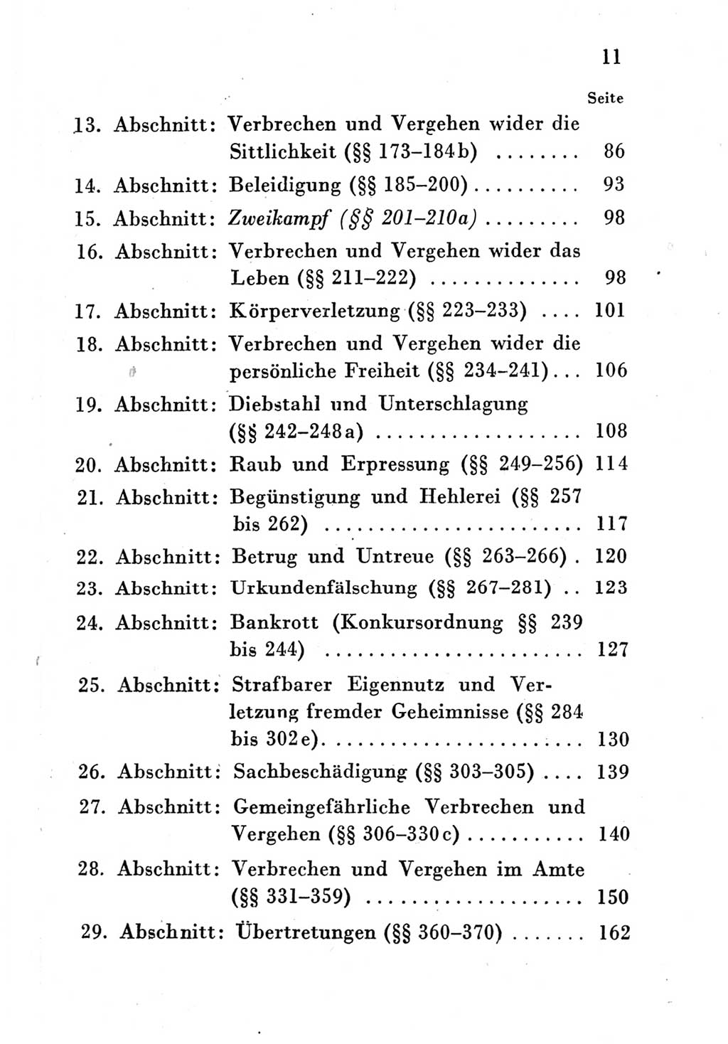 Strafgesetzbuch (StGB) und andere Strafgesetze [Deutsche Demokratische Republik (DDR)] 1951, Seite 11 (StGB Strafges. DDR 1951, S. 11)