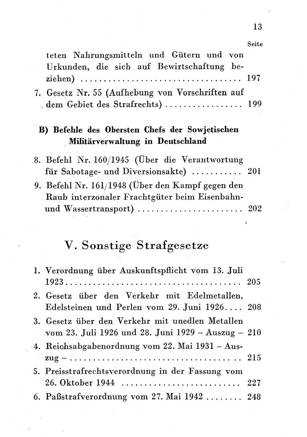 Strafgesetzbuch (StGB) und andere Strafgesetze [Deutsche Demokratische Republik (DDR)] 1951, Seite 13 (StGB Strafges. DDR 1951, S. 13)