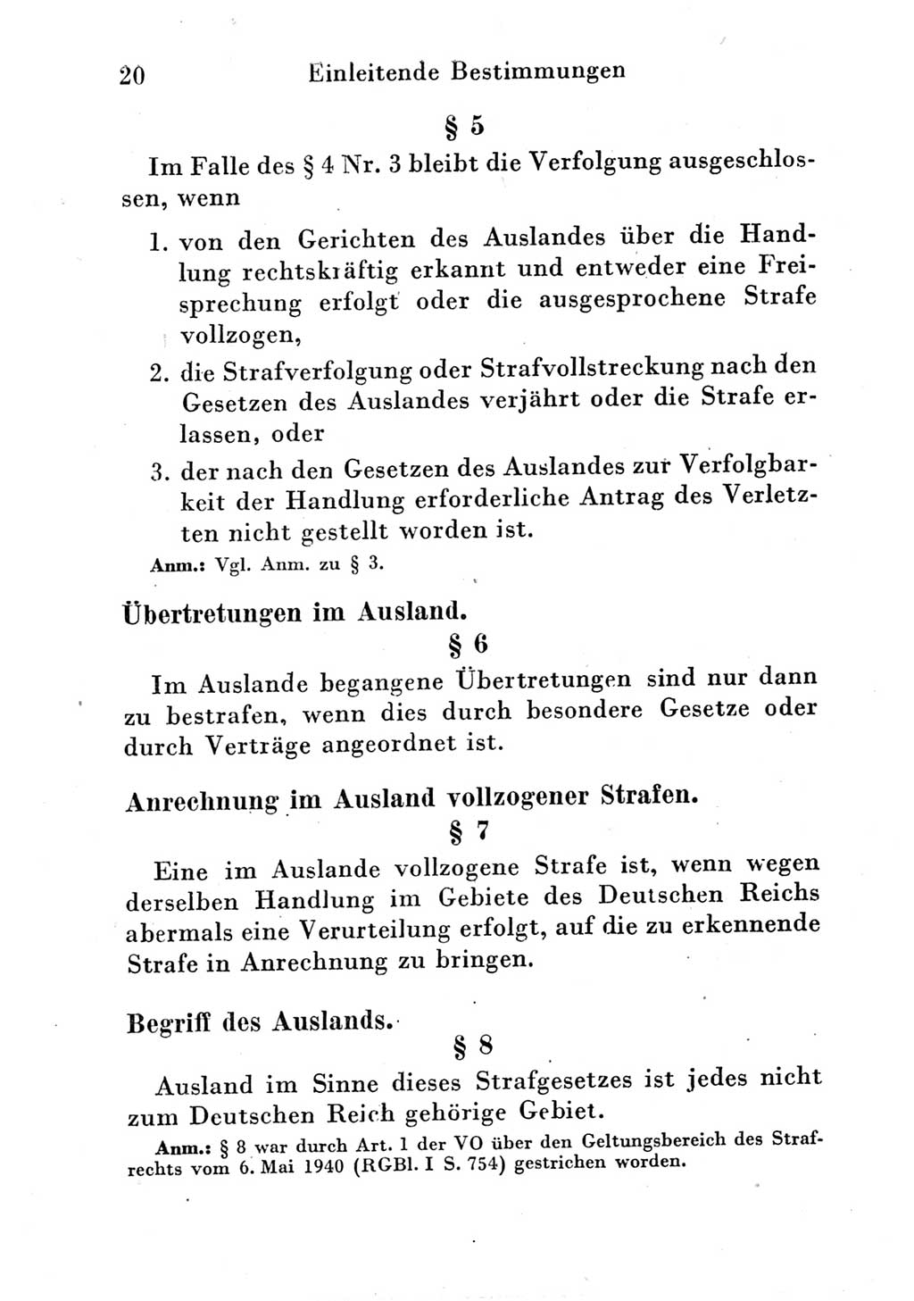 Strafgesetzbuch (StGB) und andere Strafgesetze [Deutsche Demokratische Republik (DDR)] 1951, Seite 20 (StGB Strafges. DDR 1951, S. 20)