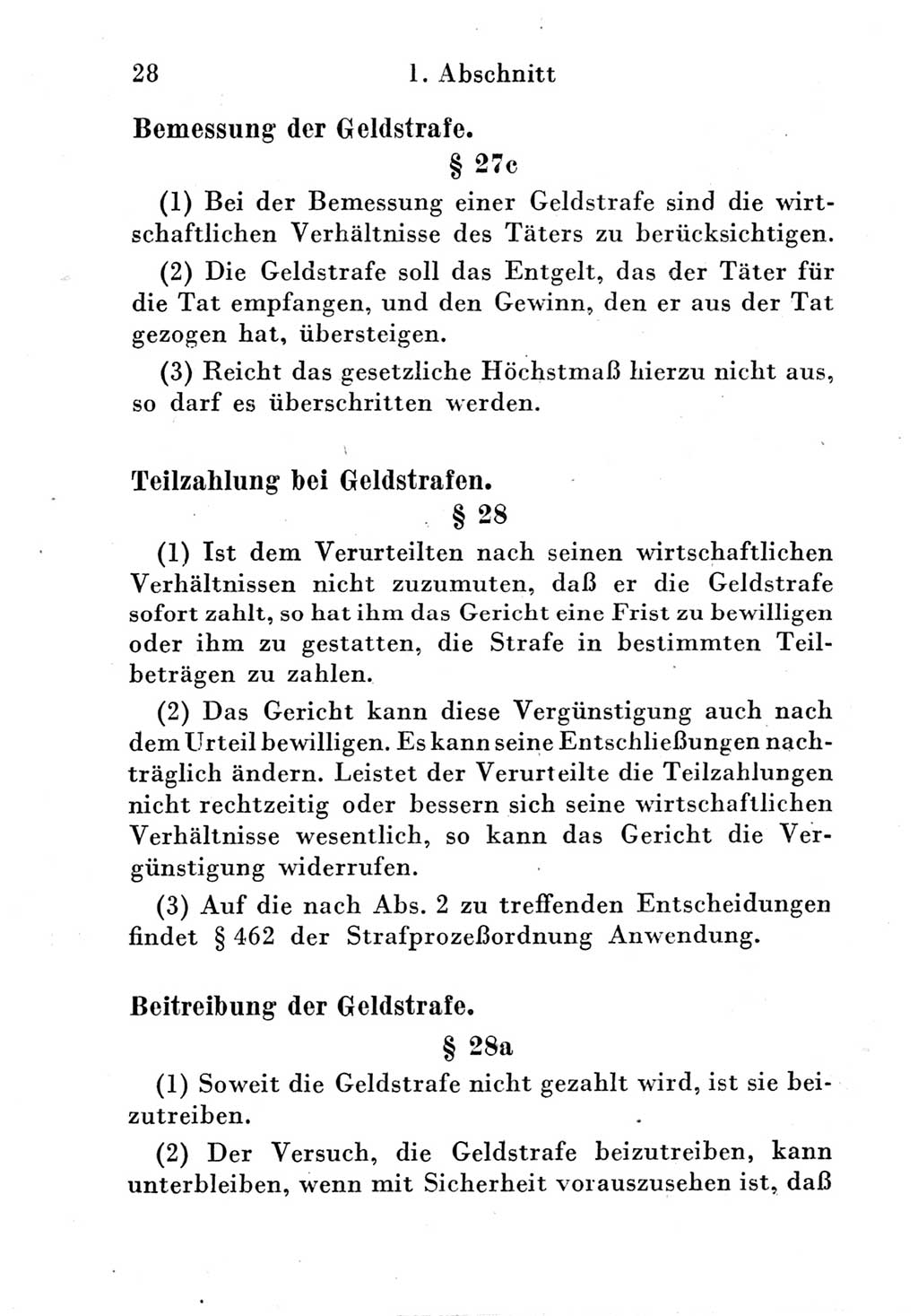 Strafgesetzbuch (StGB) und andere Strafgesetze [Deutsche Demokratische Republik (DDR)] 1951, Seite 28 (StGB Strafges. DDR 1951, S. 28)