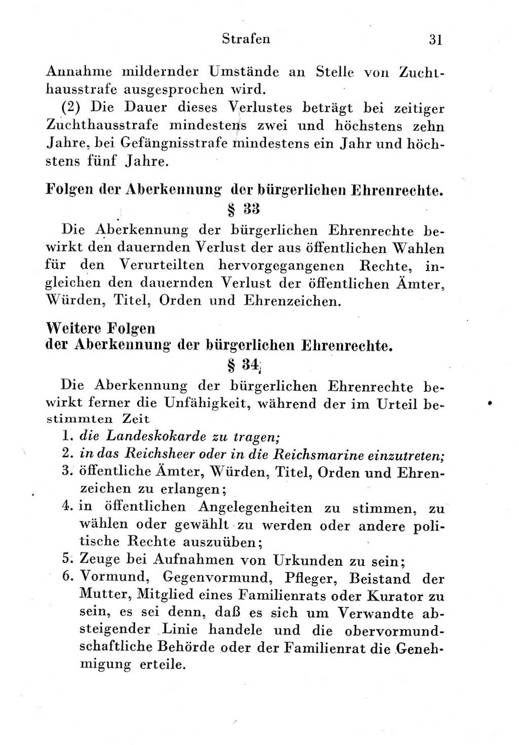 Strafgesetzbuch (StGB) und andere Strafgesetze [Deutsche Demokratische Republik (DDR)] 1951, Seite 31 (StGB Strafges. DDR 1951, S. 31)
