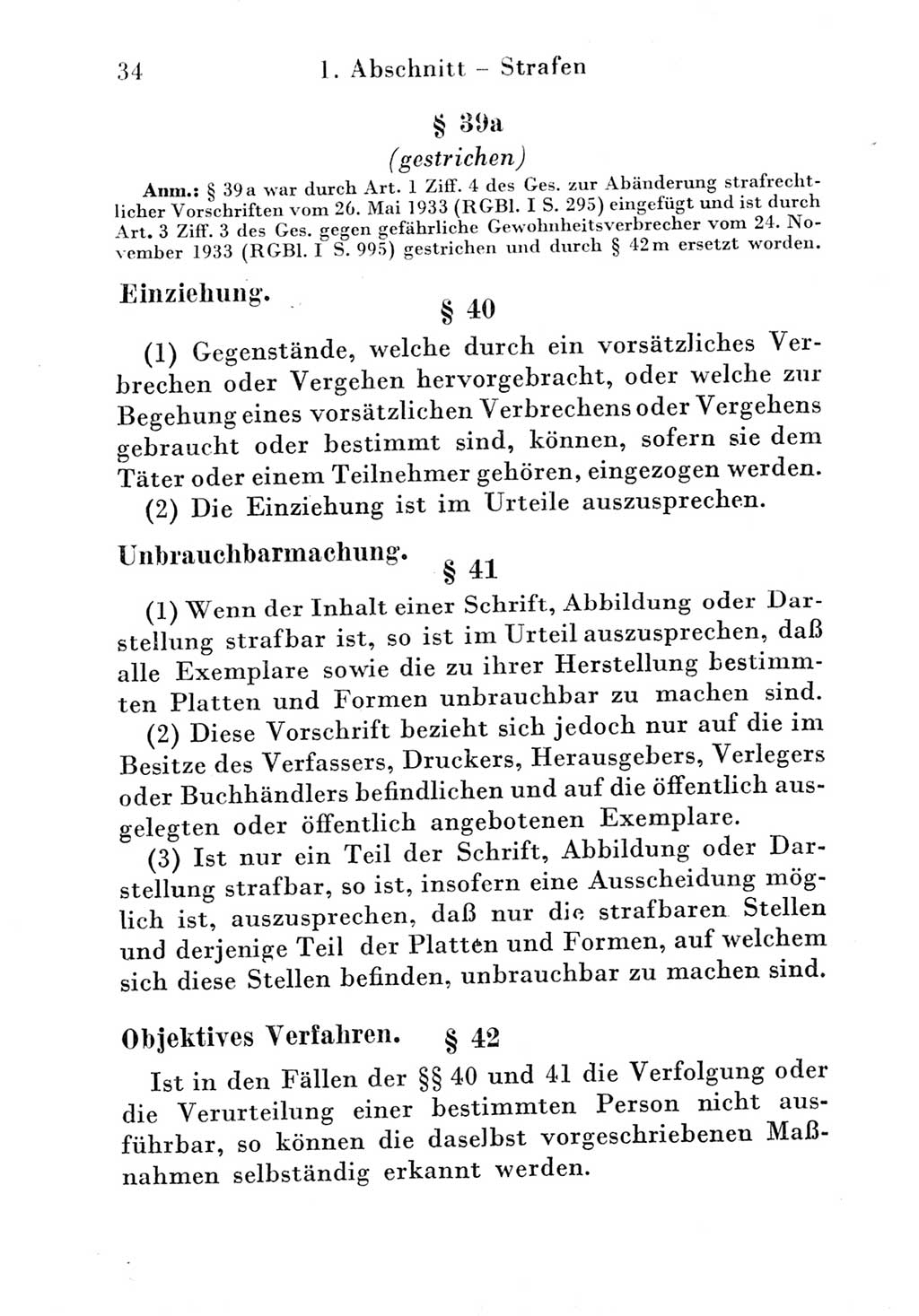 Strafgesetzbuch (StGB) und andere Strafgesetze [Deutsche Demokratische Republik (DDR)] 1951, Seite 34 (StGB Strafges. DDR 1951, S. 34)