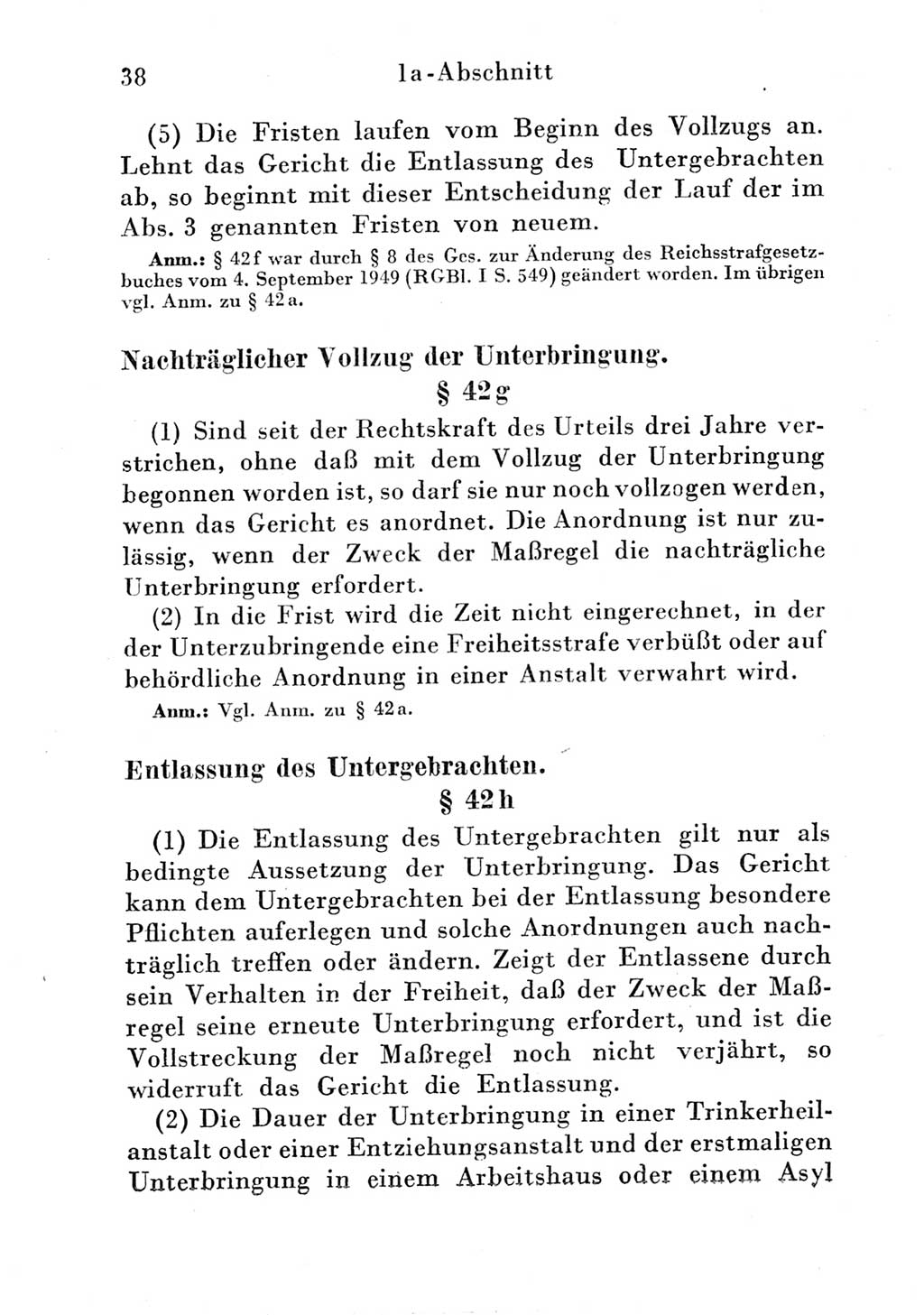 Strafgesetzbuch (StGB) und andere Strafgesetze [Deutsche Demokratische Republik (DDR)] 1951, Seite 38 (StGB Strafges. DDR 1951, S. 38)