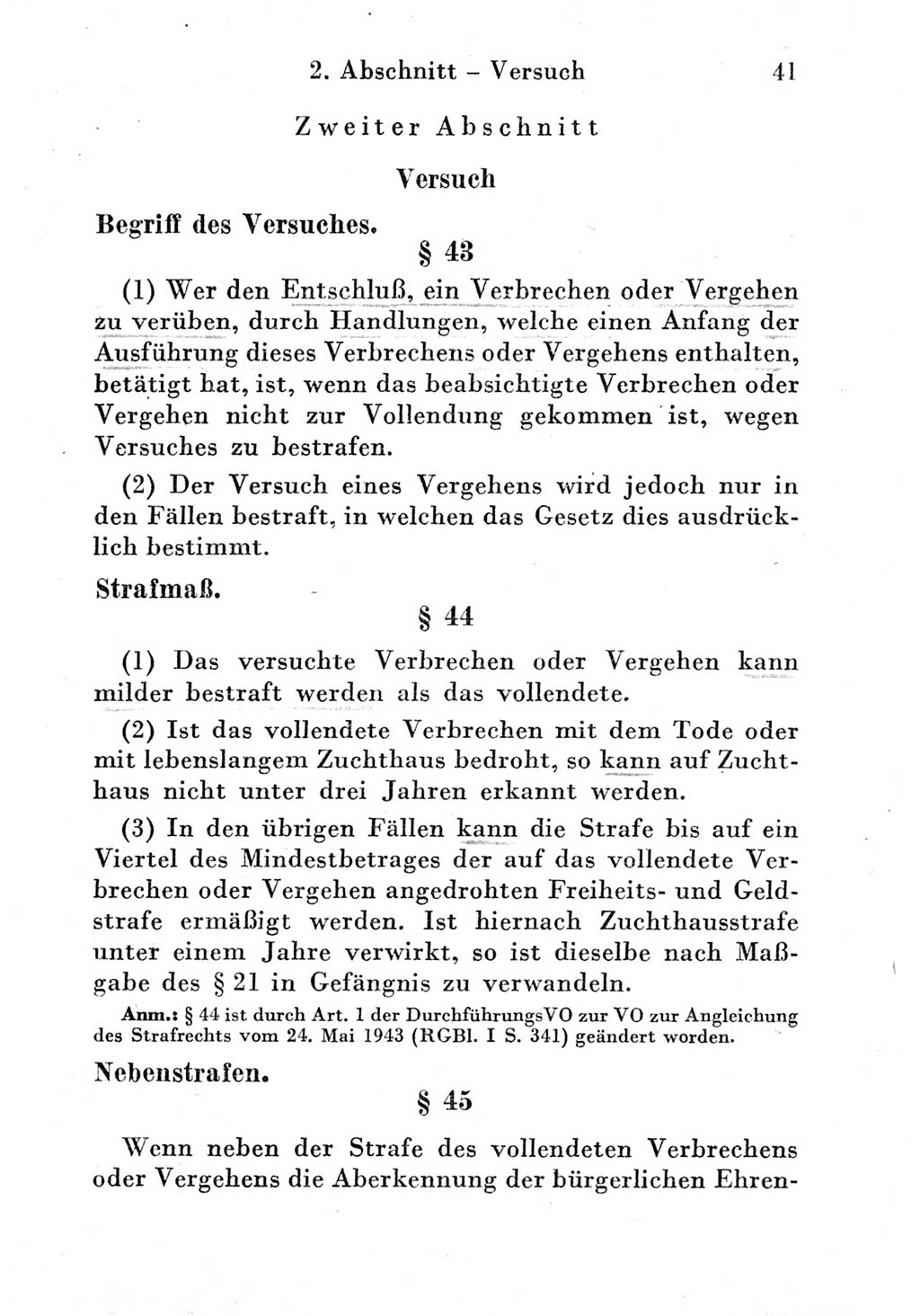 Strafgesetzbuch (StGB) und andere Strafgesetze [Deutsche Demokratische Republik (DDR)] 1951, Seite 41 (StGB Strafges. DDR 1951, S. 41)