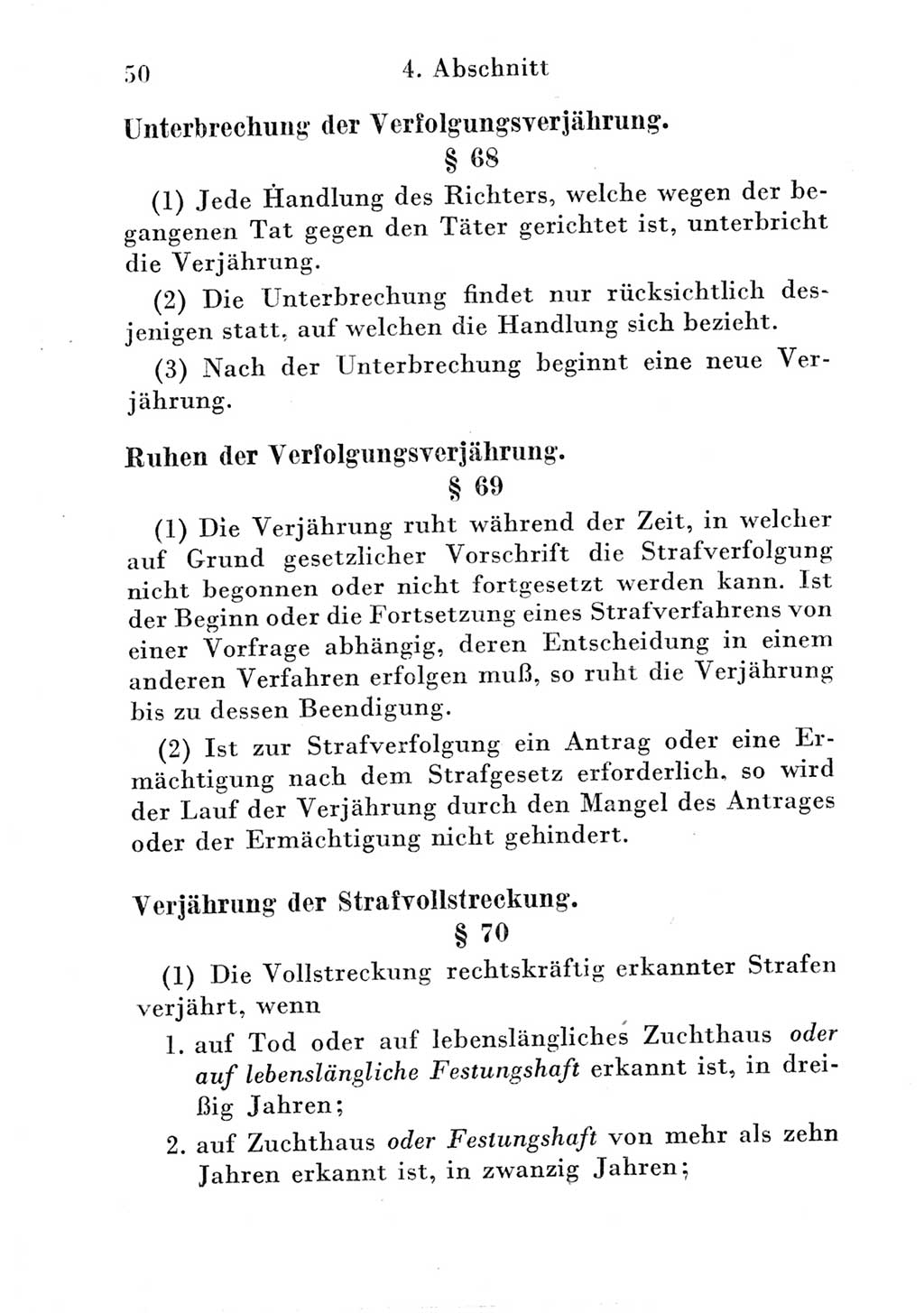 Strafgesetzbuch (StGB) und andere Strafgesetze [Deutsche Demokratische Republik (DDR)] 1951, Seite 50 (StGB Strafges. DDR 1951, S. 50)