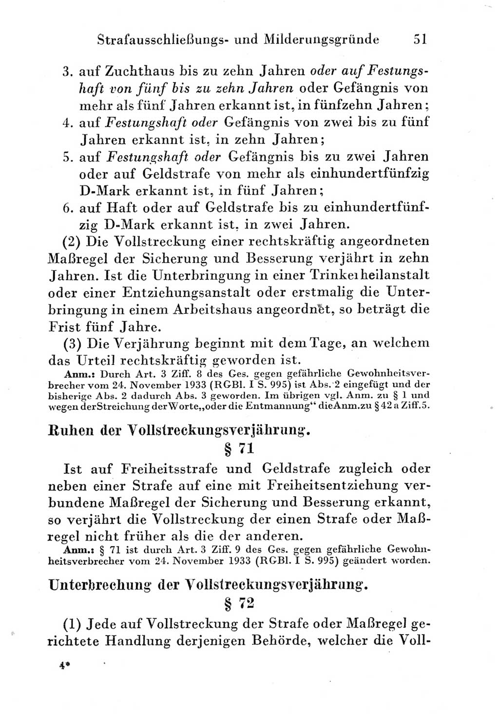 Strafgesetzbuch (StGB) und andere Strafgesetze [Deutsche Demokratische Republik (DDR)] 1951, Seite 51 (StGB Strafges. DDR 1951, S. 51)
