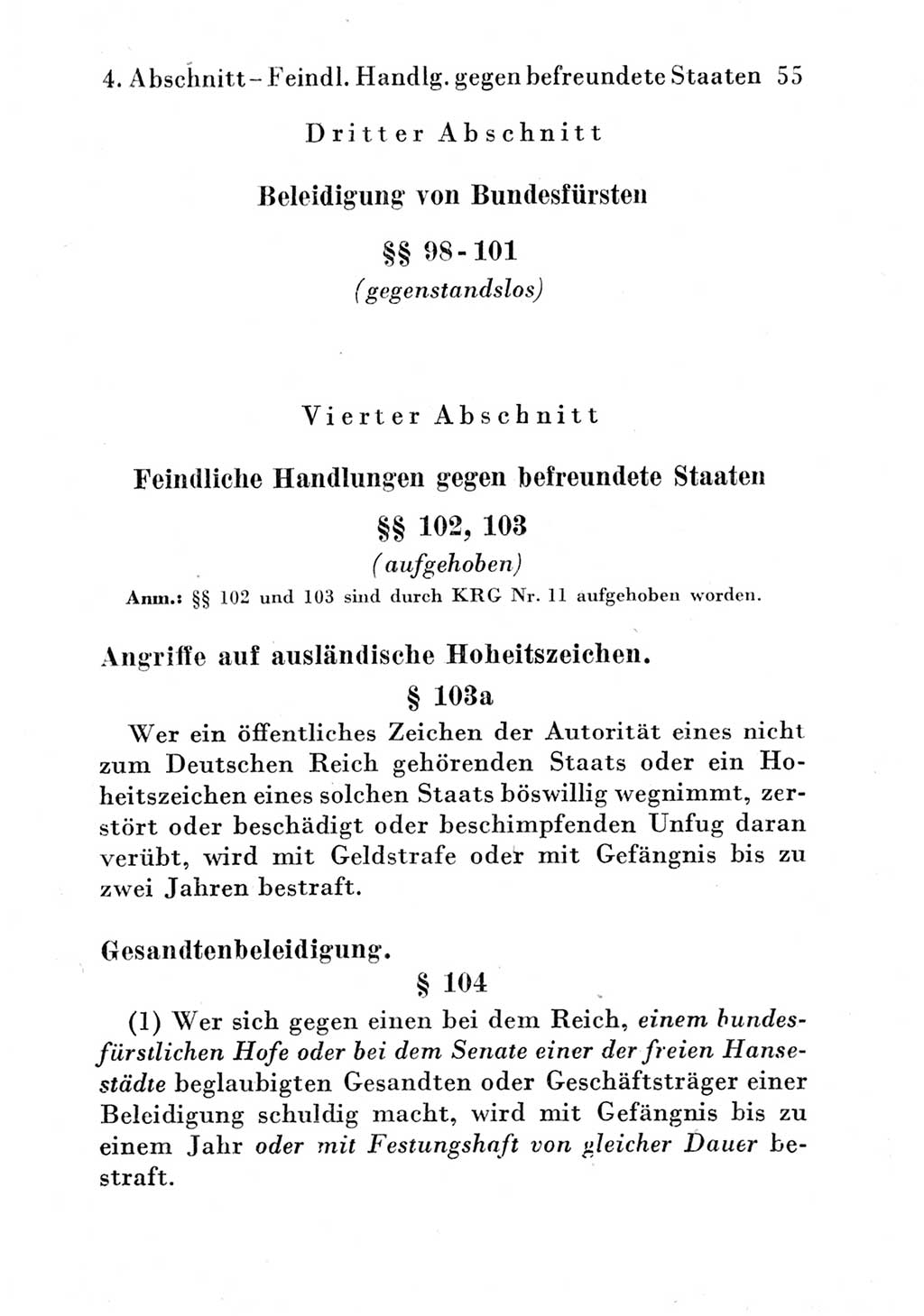 Strafgesetzbuch (StGB) und andere Strafgesetze [Deutsche Demokratische Republik (DDR)] 1951, Seite 55 (StGB Strafges. DDR 1951, S. 55)
