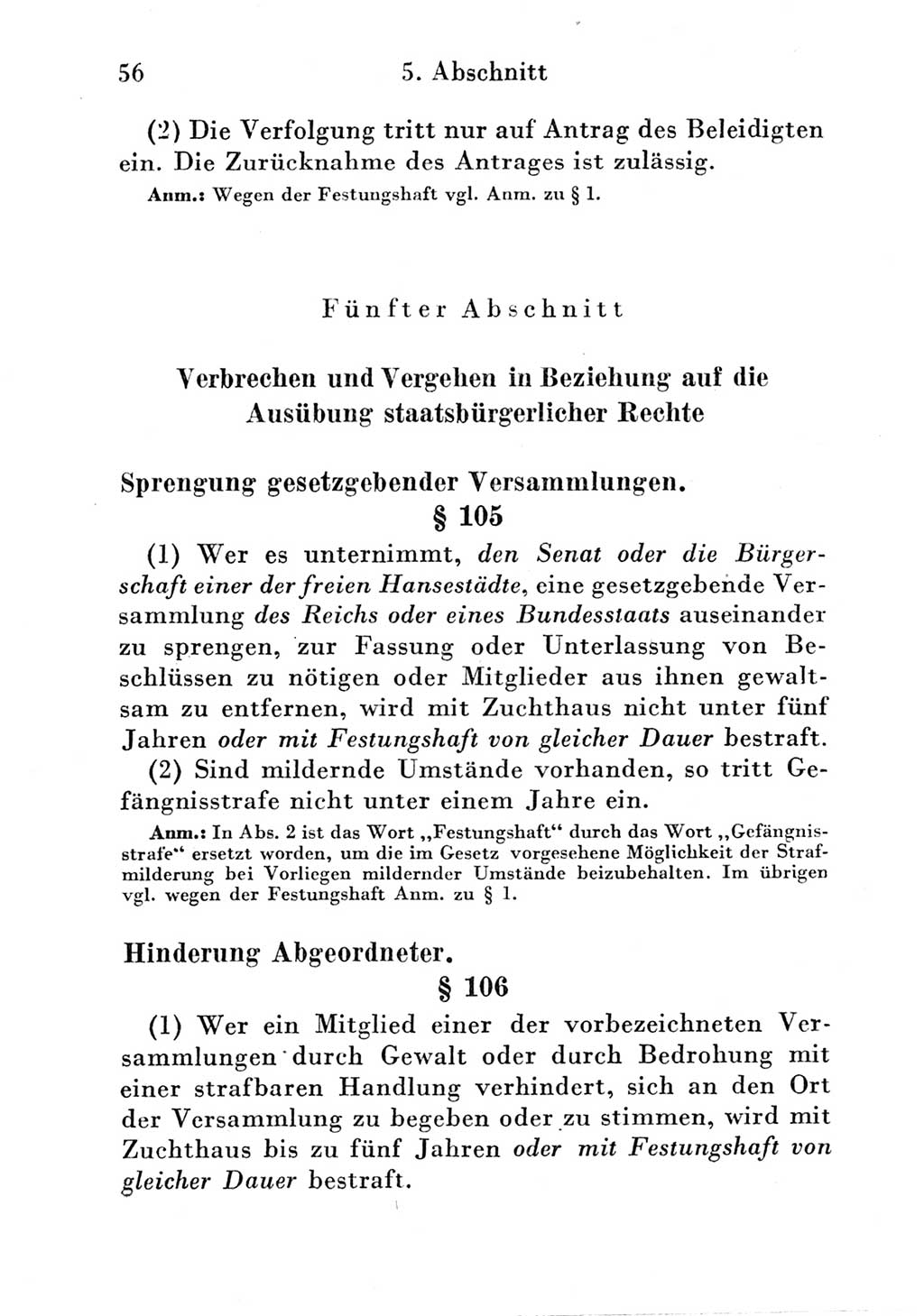 Strafgesetzbuch (StGB) und andere Strafgesetze [Deutsche Demokratische Republik (DDR)] 1951, Seite 56 (StGB Strafges. DDR 1951, S. 56)