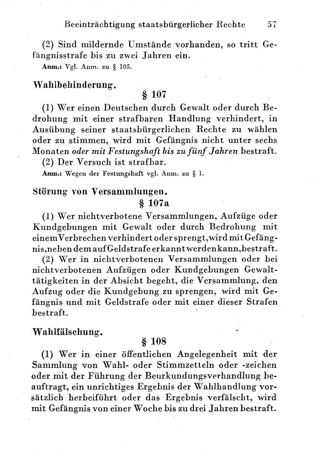 Strafgesetzbuch (StGB) und andere Strafgesetze [Deutsche Demokratische Republik (DDR)] 1951, Seite 57 (StGB Strafges. DDR 1951, S. 57)