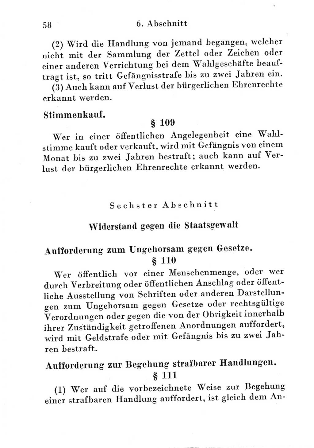 Strafgesetzbuch (StGB) und andere Strafgesetze [Deutsche Demokratische Republik (DDR)] 1951, Seite 58 (StGB Strafges. DDR 1951, S. 58)