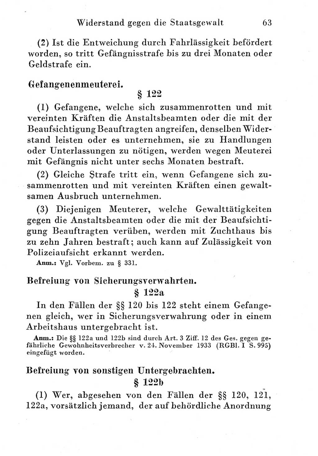 Strafgesetzbuch (StGB) und andere Strafgesetze [Deutsche Demokratische Republik (DDR)] 1951, Seite 63 (StGB Strafges. DDR 1951, S. 63)