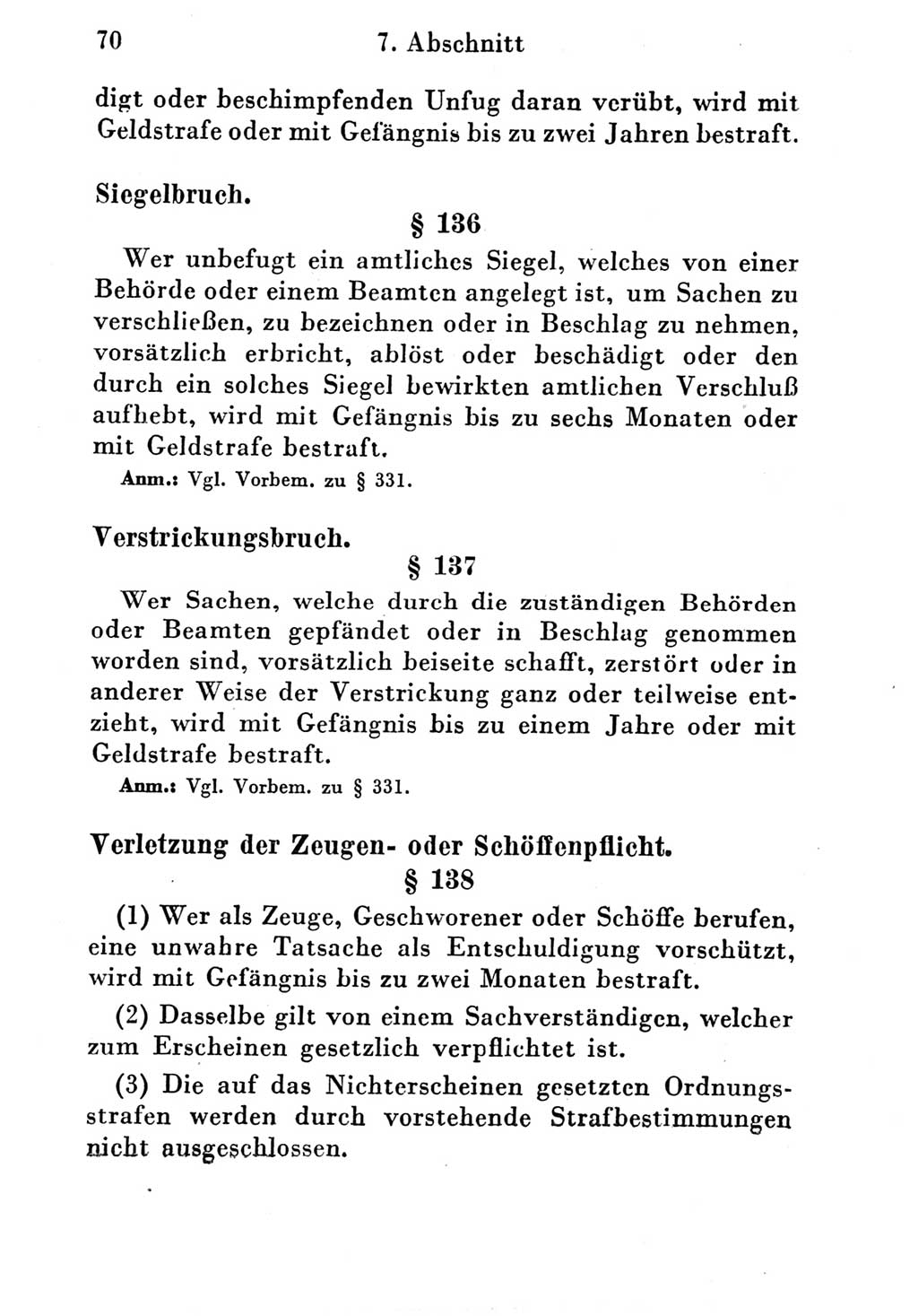 Strafgesetzbuch (StGB) und andere Strafgesetze [Deutsche Demokratische Republik (DDR)] 1951, Seite 70 (StGB Strafges. DDR 1951, S. 70)