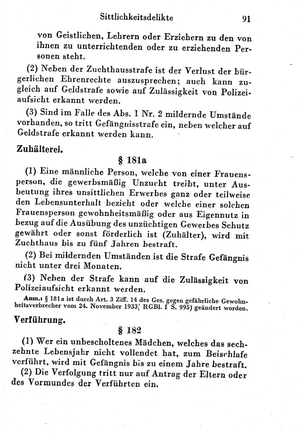 Strafgesetzbuch (StGB) und andere Strafgesetze [Deutsche Demokratische Republik (DDR)] 1951, Seite 91 (StGB Strafges. DDR 1951, S. 91)