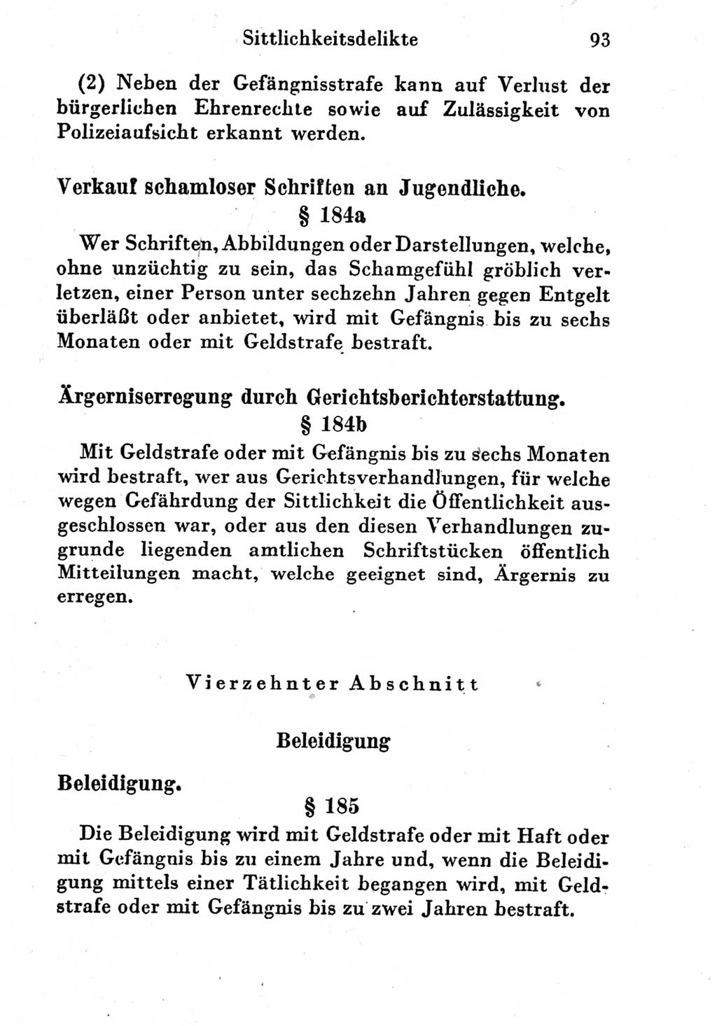 Strafgesetzbuch (StGB) und andere Strafgesetze [Deutsche Demokratische Republik (DDR)] 1951, Seite 93 (StGB Strafges. DDR 1951, S. 93)