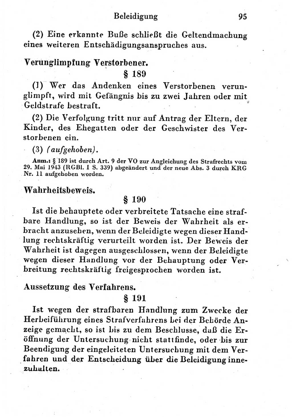 Strafgesetzbuch (StGB) und andere Strafgesetze [Deutsche Demokratische Republik (DDR)] 1951, Seite 95 (StGB Strafges. DDR 1951, S. 95)