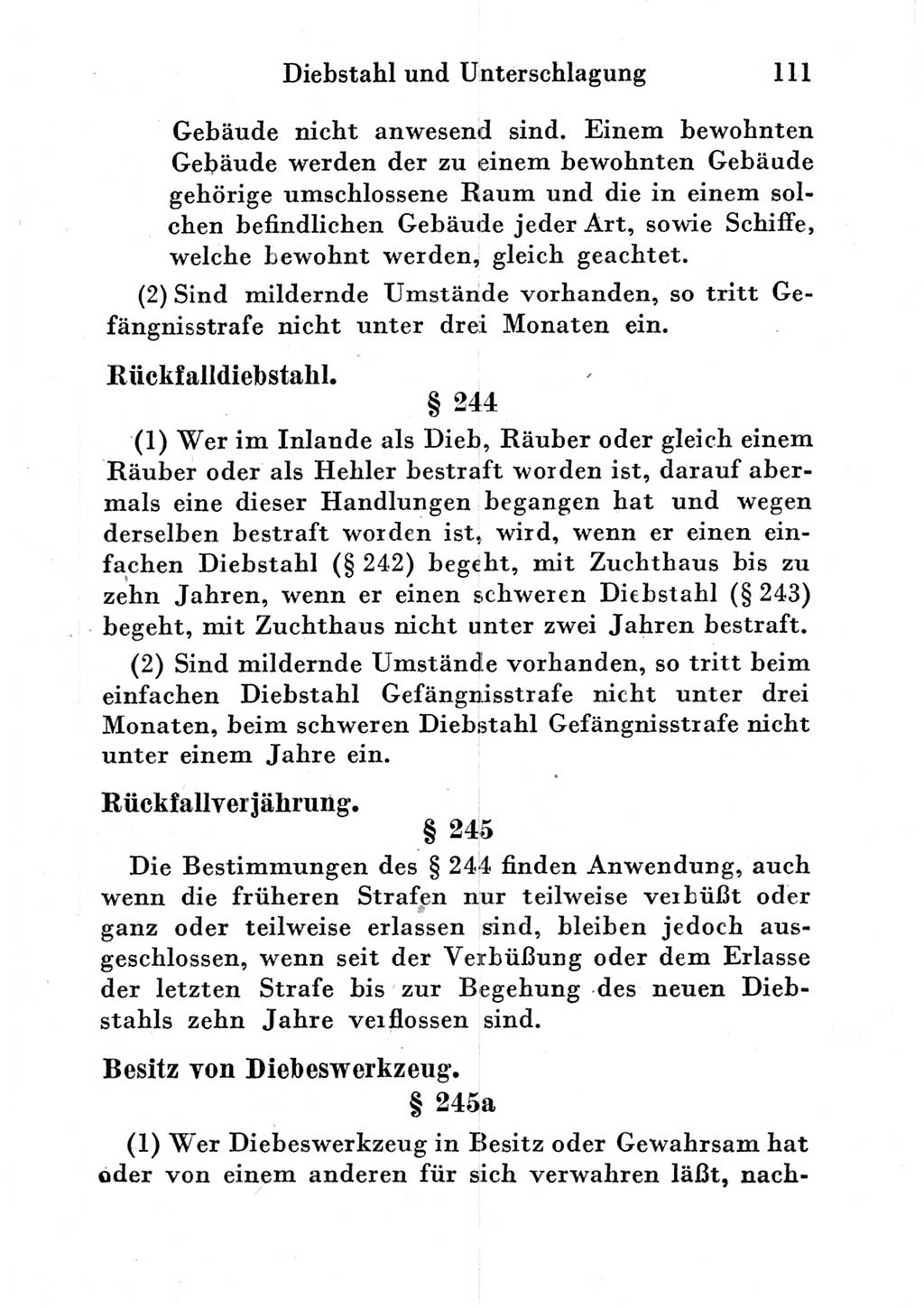 Strafgesetzbuch (StGB) und andere Strafgesetze [Deutsche Demokratische Republik (DDR)] 1951, Seite 111 (StGB Strafges. DDR 1951, S. 111)