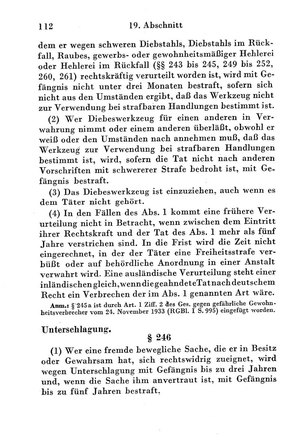 Strafgesetzbuch (StGB) und andere Strafgesetze [Deutsche Demokratische Republik (DDR)] 1951, Seite 112 (StGB Strafges. DDR 1951, S. 112)