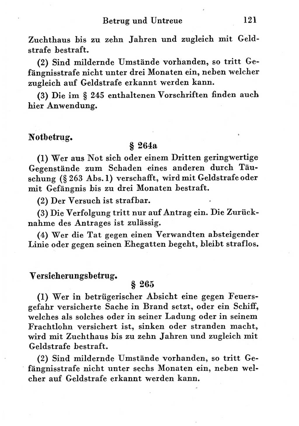 Strafgesetzbuch (StGB) und andere Strafgesetze [Deutsche Demokratische Republik (DDR)] 1951, Seite 121 (StGB Strafges. DDR 1951, S. 121)