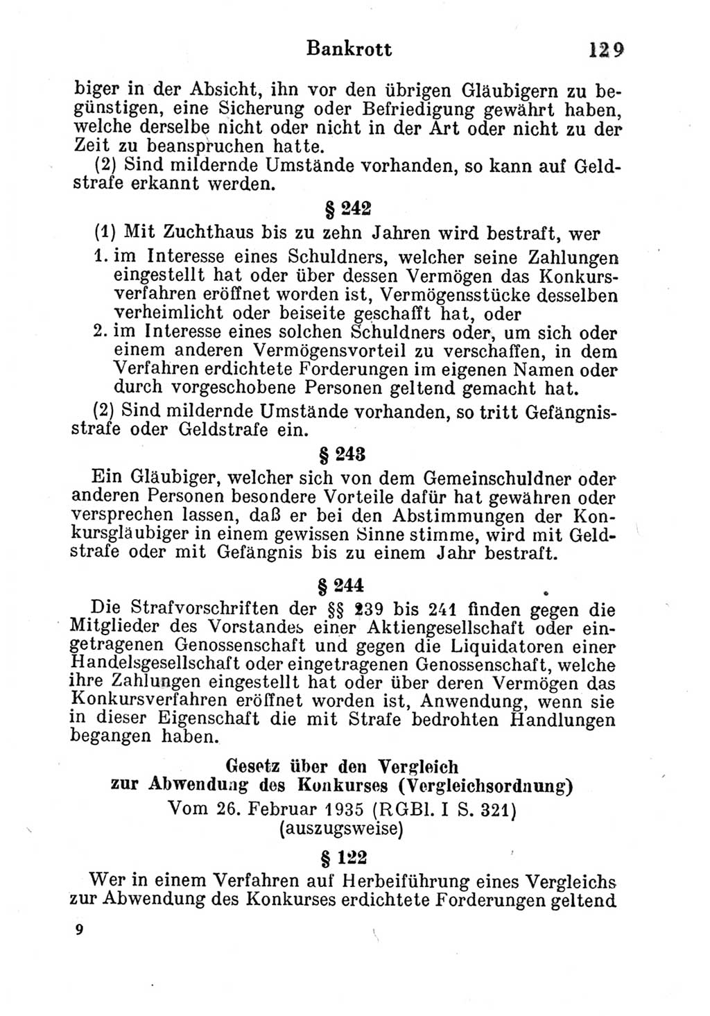 Strafgesetzbuch (StGB) und andere Strafgesetze [Deutsche Demokratische Republik (DDR)] 1951, Seite 129 (StGB Strafges. DDR 1951, S. 129)