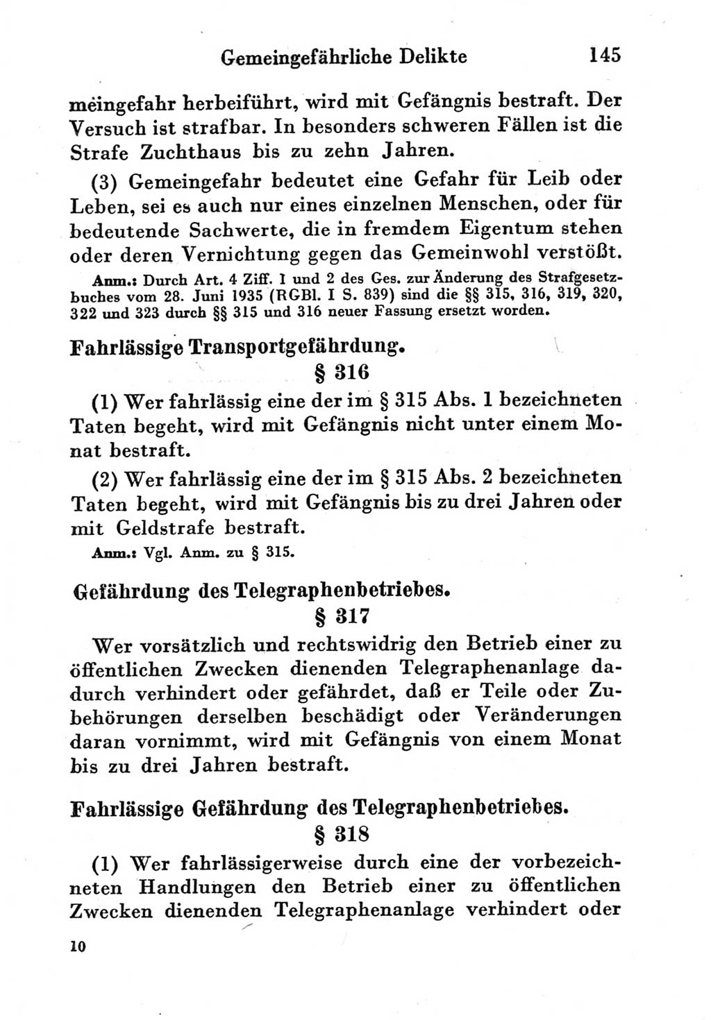 Strafgesetzbuch (StGB) und andere Strafgesetze [Deutsche Demokratische Republik (DDR)] 1951, Seite 145 (StGB Strafges. DDR 1951, S. 145)