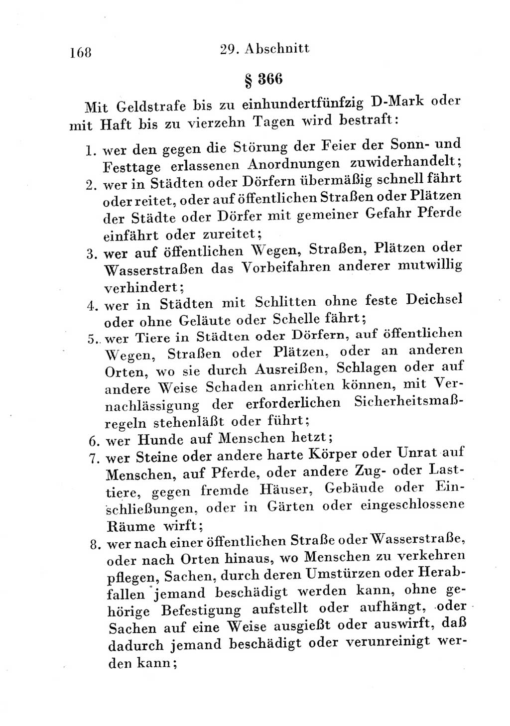 Strafgesetzbuch (StGB) und andere Strafgesetze [Deutsche Demokratische Republik (DDR)] 1951, Seite 168 (StGB Strafges. DDR 1951, S. 168)