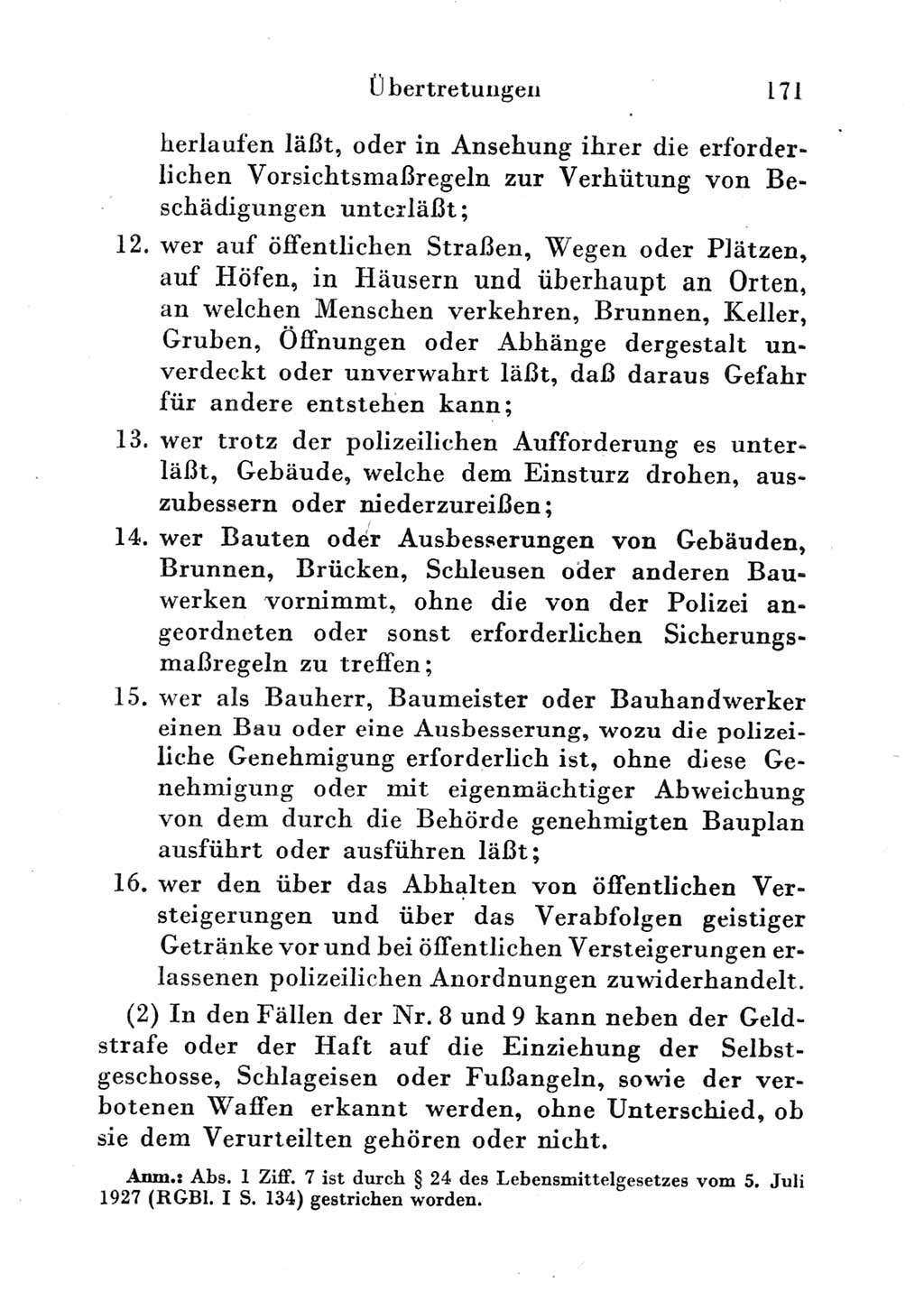 Strafgesetzbuch (StGB) und andere Strafgesetze [Deutsche Demokratische Republik (DDR)] 1951, Seite 171 (StGB Strafges. DDR 1951, S. 171)