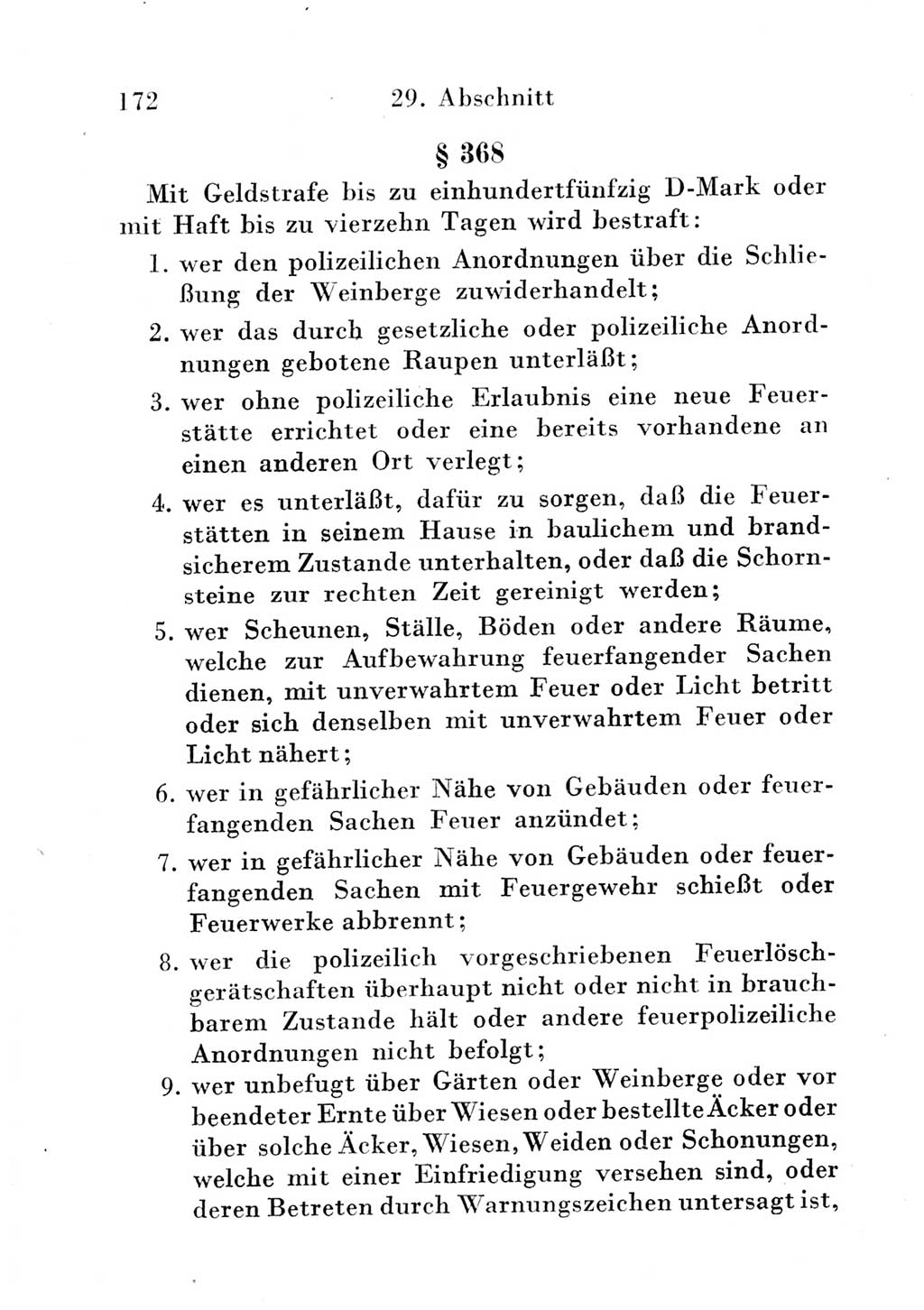 Strafgesetzbuch (StGB) und andere Strafgesetze [Deutsche Demokratische Republik (DDR)] 1951, Seite 172 (StGB Strafges. DDR 1951, S. 172)