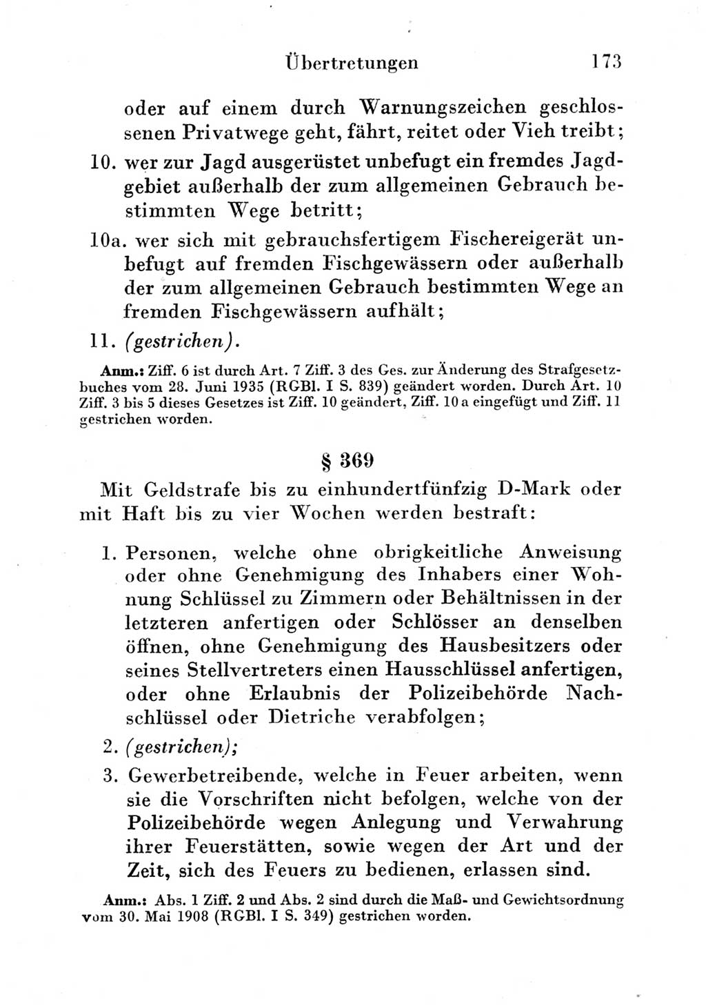 Strafgesetzbuch (StGB) und andere Strafgesetze [Deutsche Demokratische Republik (DDR)] 1951, Seite 173 (StGB Strafges. DDR 1951, S. 173)