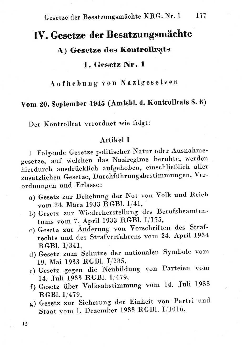 Strafgesetzbuch (StGB) und andere Strafgesetze [Deutsche Demokratische Republik (DDR)] 1951, Seite 177 (StGB Strafges. DDR 1951, S. 177)
