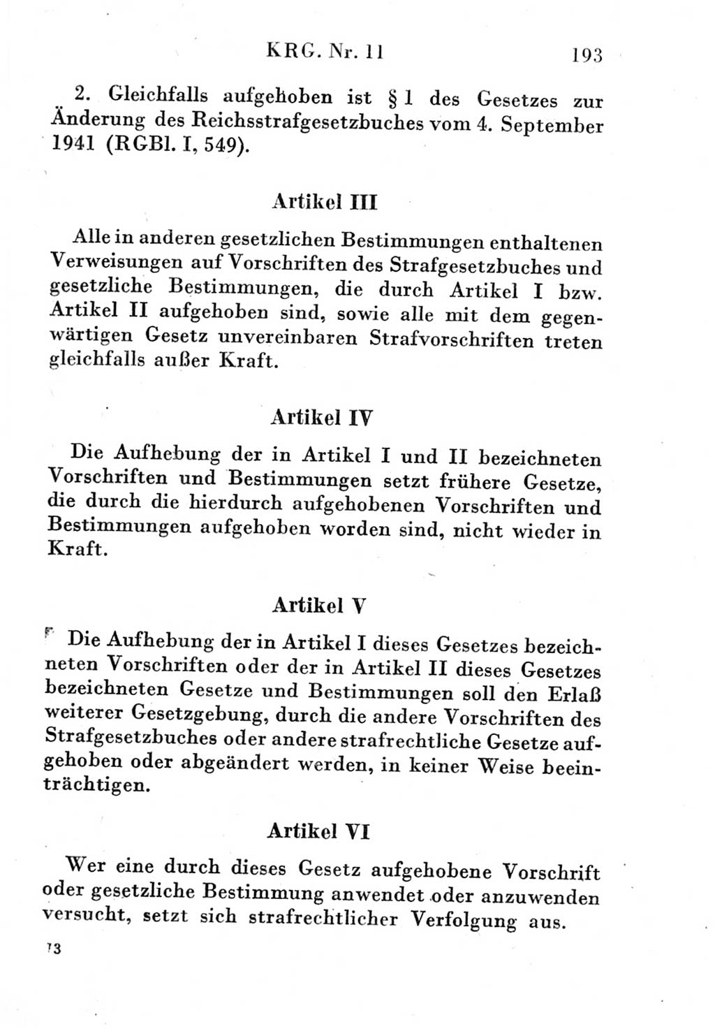 Strafgesetzbuch (StGB) und andere Strafgesetze [Deutsche Demokratische Republik (DDR)] 1951, Seite 193 (StGB Strafges. DDR 1951, S. 193)