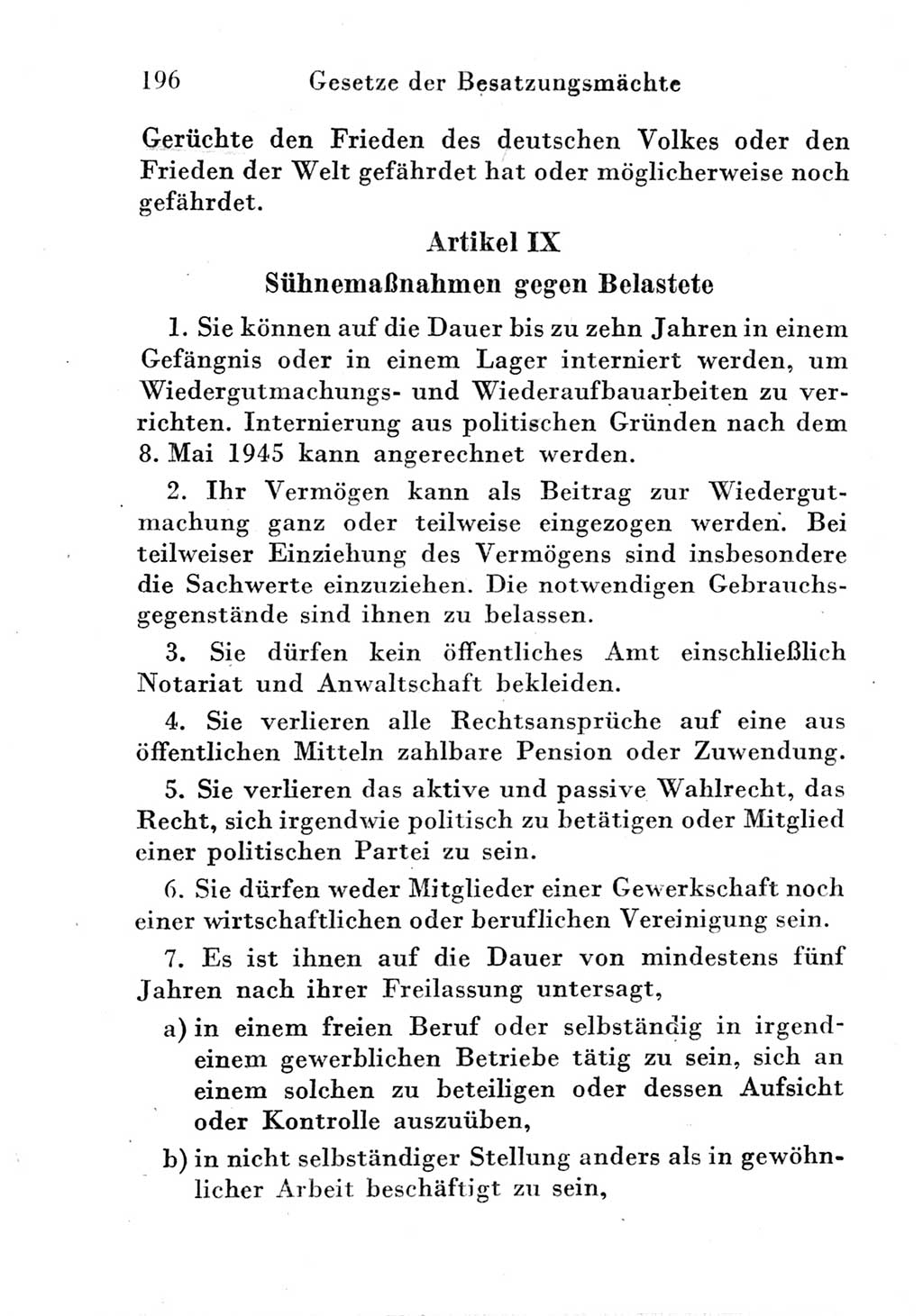 Strafgesetzbuch (StGB) und andere Strafgesetze [Deutsche Demokratische Republik (DDR)] 1951, Seite 196 (StGB Strafges. DDR 1951, S. 196)