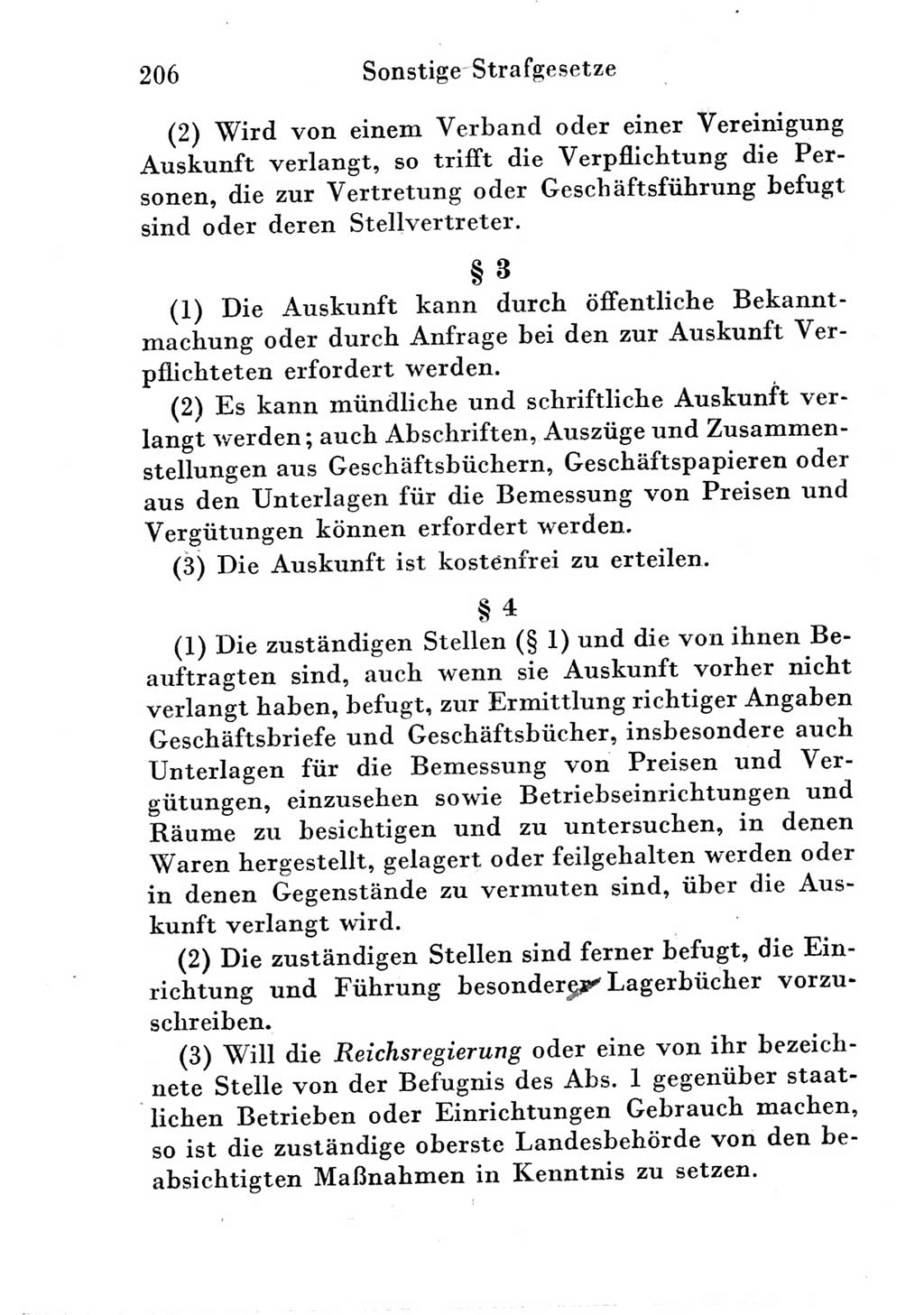 Strafgesetzbuch (StGB) und andere Strafgesetze [Deutsche Demokratische Republik (DDR)] 1951, Seite 206 (StGB Strafges. DDR 1951, S. 206)