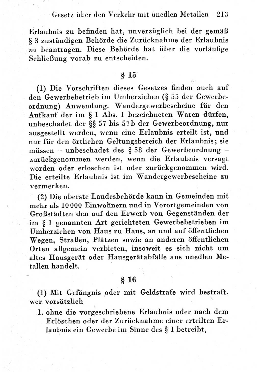 Strafgesetzbuch (StGB) und andere Strafgesetze [Deutsche Demokratische Republik (DDR)] 1951, Seite 213 (StGB Strafges. DDR 1951, S. 213)