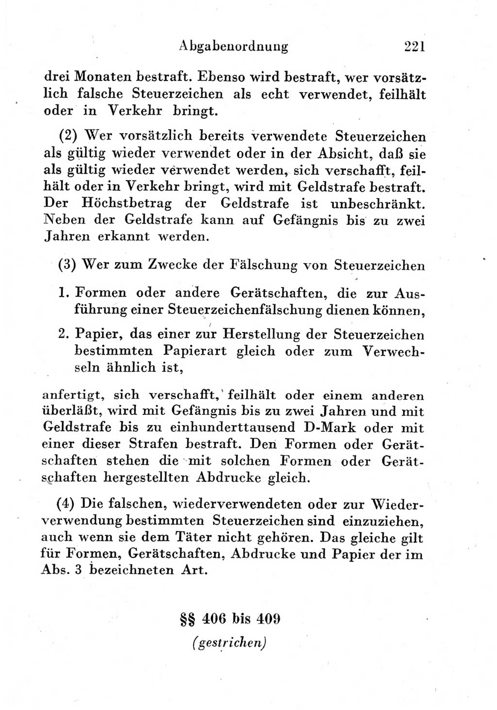 Strafgesetzbuch (StGB) und andere Strafgesetze [Deutsche Demokratische Republik (DDR)] 1951, Seite 221 (StGB Strafges. DDR 1951, S. 221)