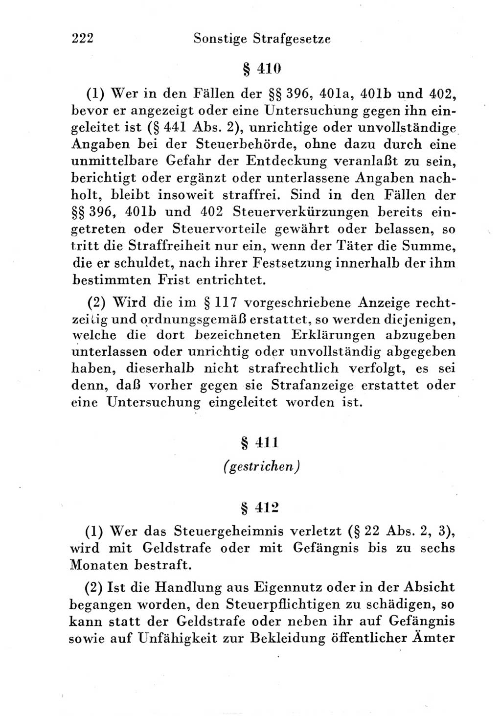 Strafgesetzbuch (StGB) und andere Strafgesetze [Deutsche Demokratische Republik (DDR)] 1951, Seite 222 (StGB Strafges. DDR 1951, S. 222)