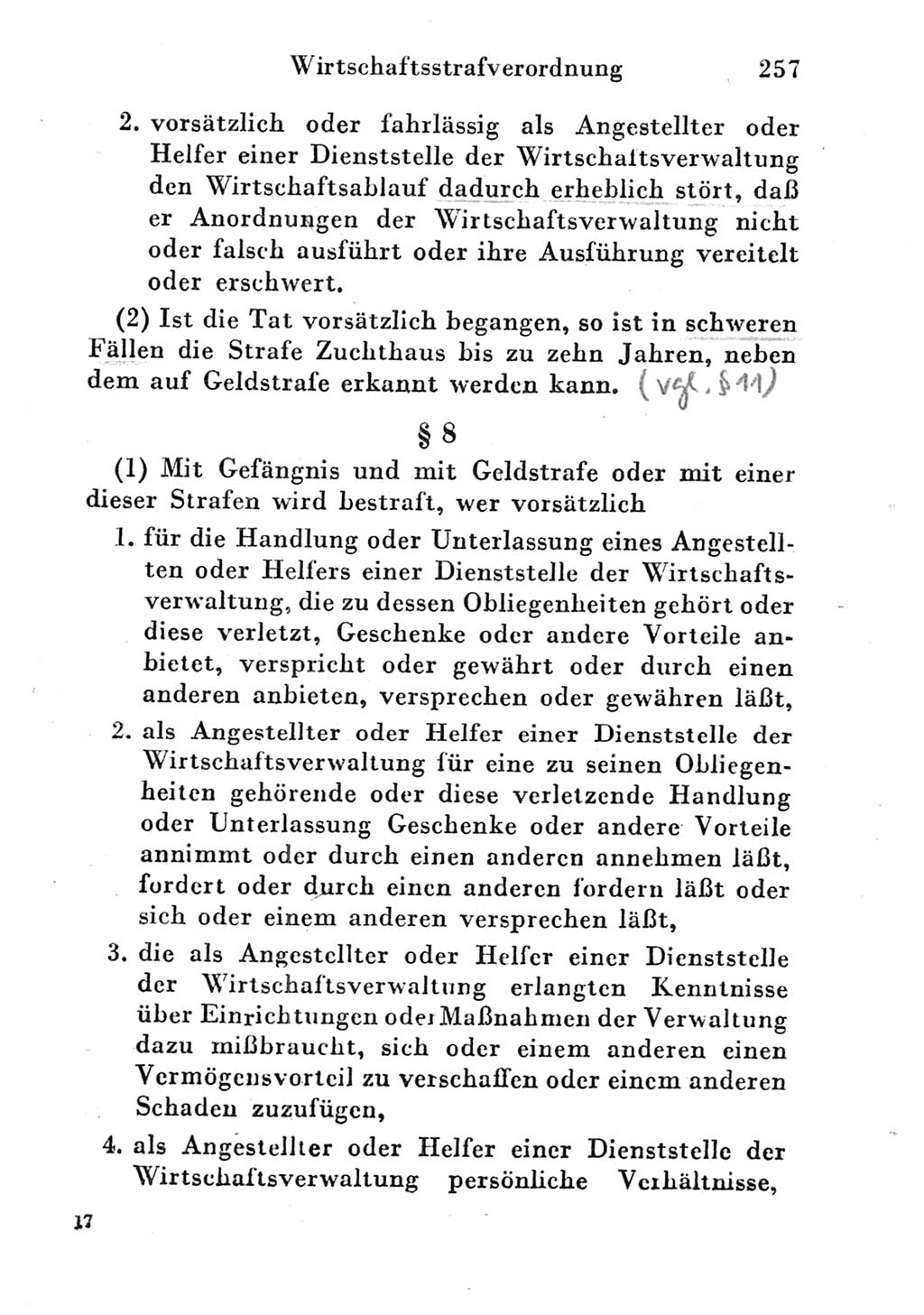 Strafgesetzbuch (StGB) und andere Strafgesetze [Deutsche Demokratische Republik (DDR)] 1951, Seite 257 (StGB Strafges. DDR 1951, S. 257)