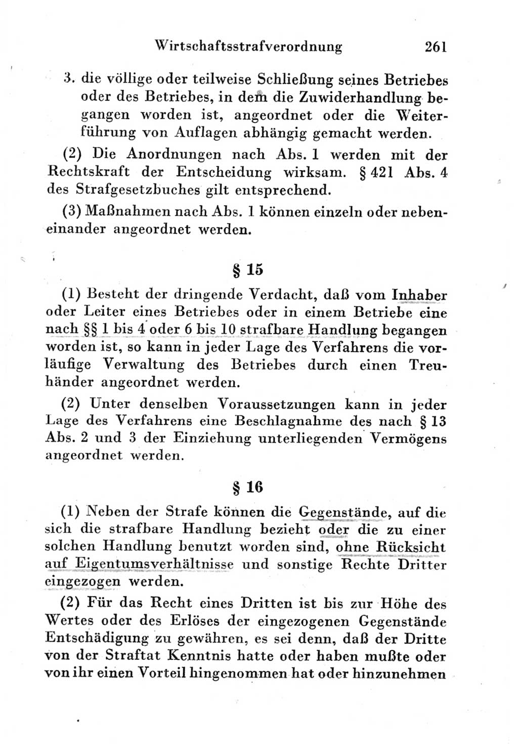Strafgesetzbuch (StGB) und andere Strafgesetze [Deutsche Demokratische Republik (DDR)] 1951, Seite 261 (StGB Strafges. DDR 1951, S. 261)