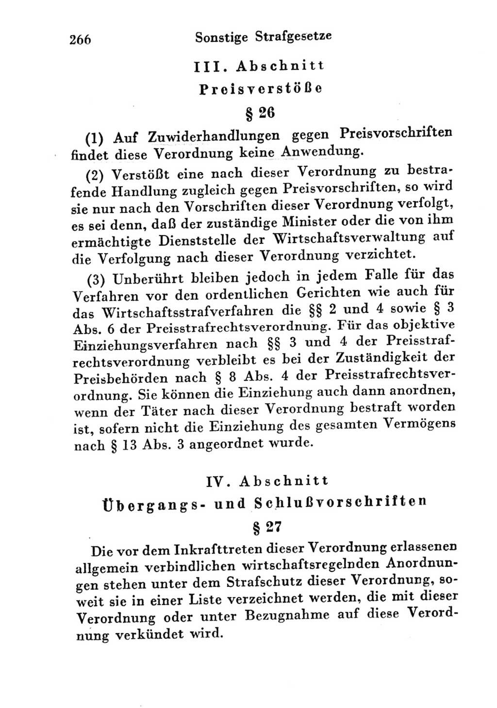 Strafgesetzbuch (StGB) und andere Strafgesetze [Deutsche Demokratische Republik (DDR)] 1951, Seite 266 (StGB Strafges. DDR 1951, S. 266)