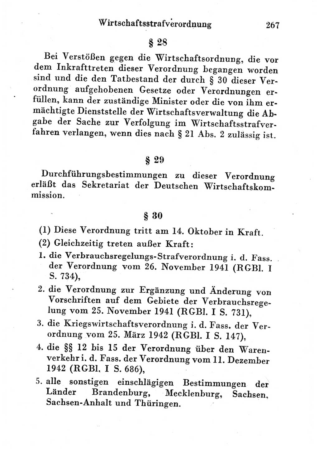 Strafgesetzbuch (StGB) und andere Strafgesetze [Deutsche Demokratische Republik (DDR)] 1951, Seite 267 (StGB Strafges. DDR 1951, S. 267)