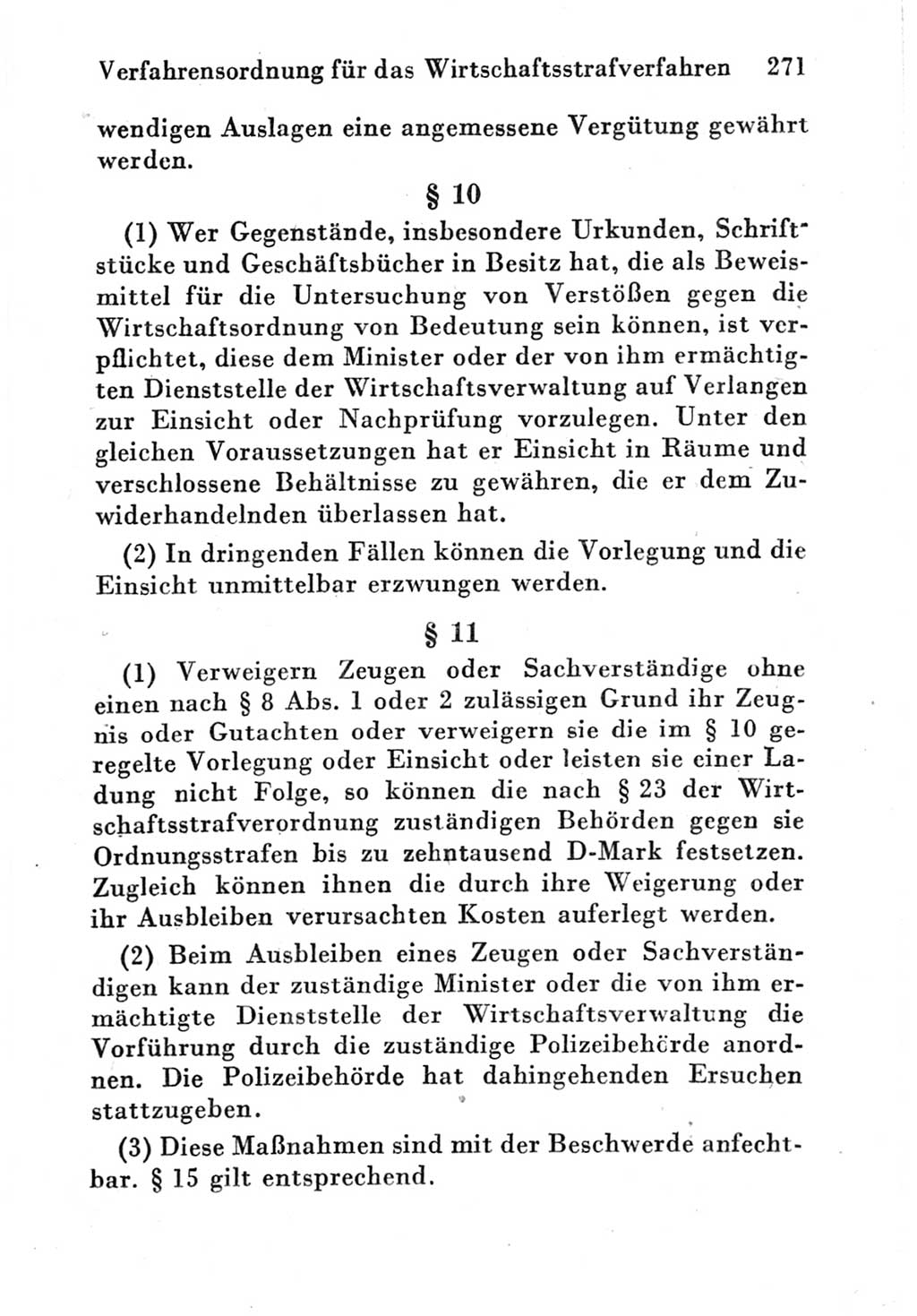 Strafgesetzbuch (StGB) und andere Strafgesetze [Deutsche Demokratische Republik (DDR)] 1951, Seite 271 (StGB Strafges. DDR 1951, S. 271)
