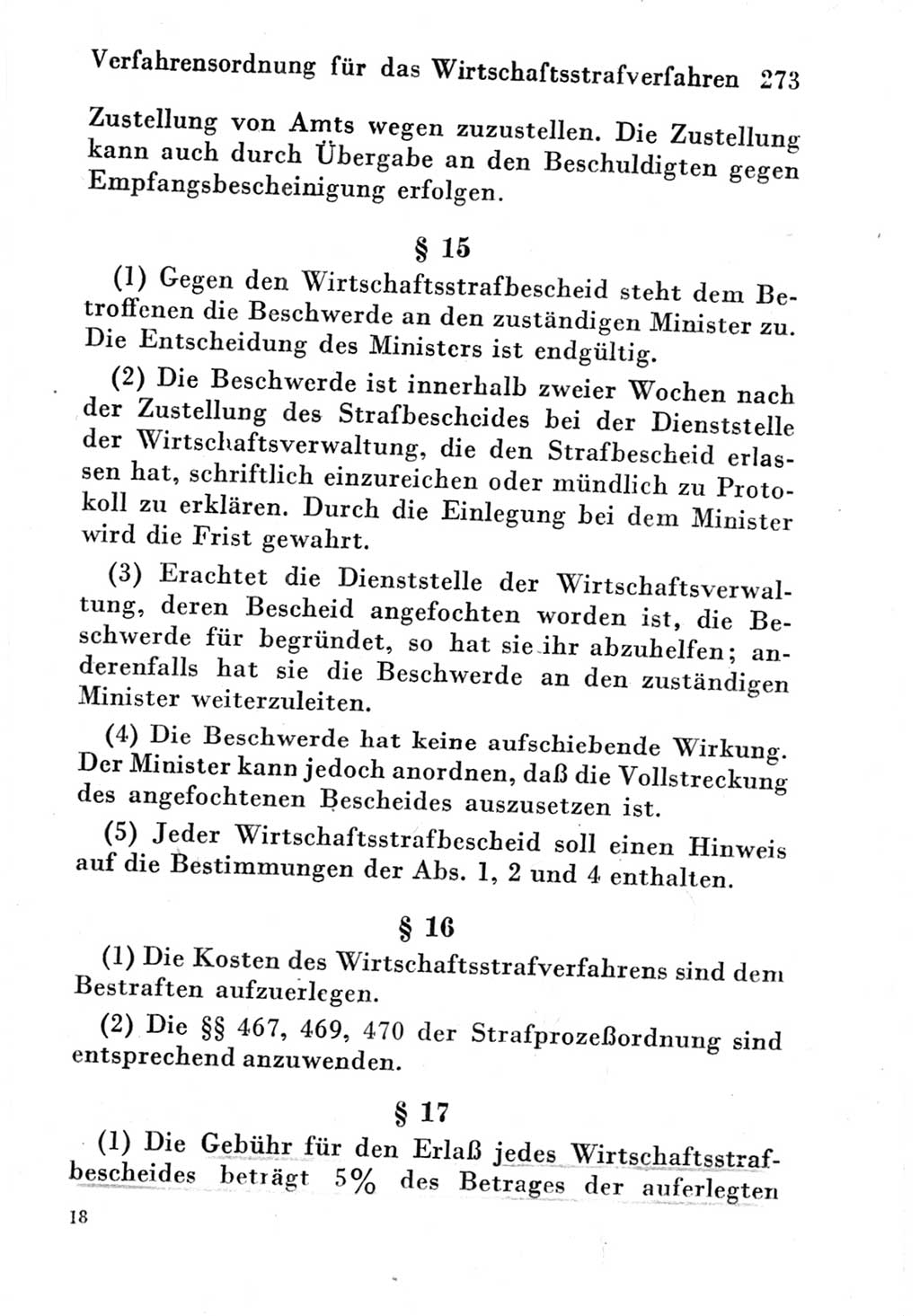 Strafgesetzbuch (StGB) und andere Strafgesetze [Deutsche Demokratische Republik (DDR)] 1951, Seite 273 (StGB Strafges. DDR 1951, S. 273)