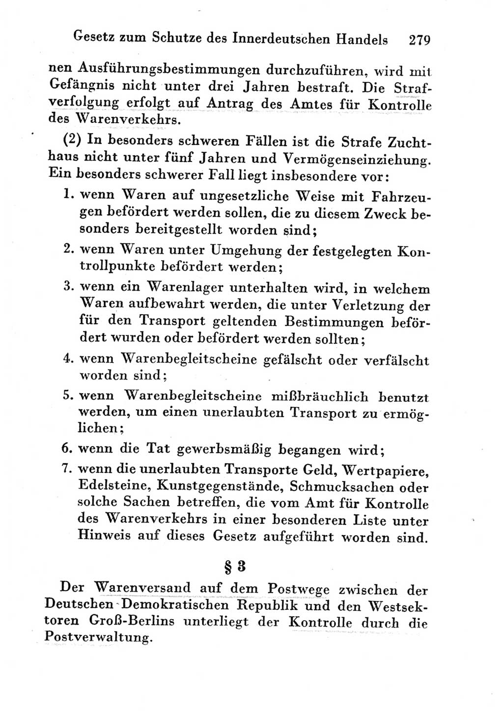 Strafgesetzbuch (StGB) und andere Strafgesetze [Deutsche Demokratische Republik (DDR)] 1951, Seite 279 (StGB Strafges. DDR 1951, S. 279)