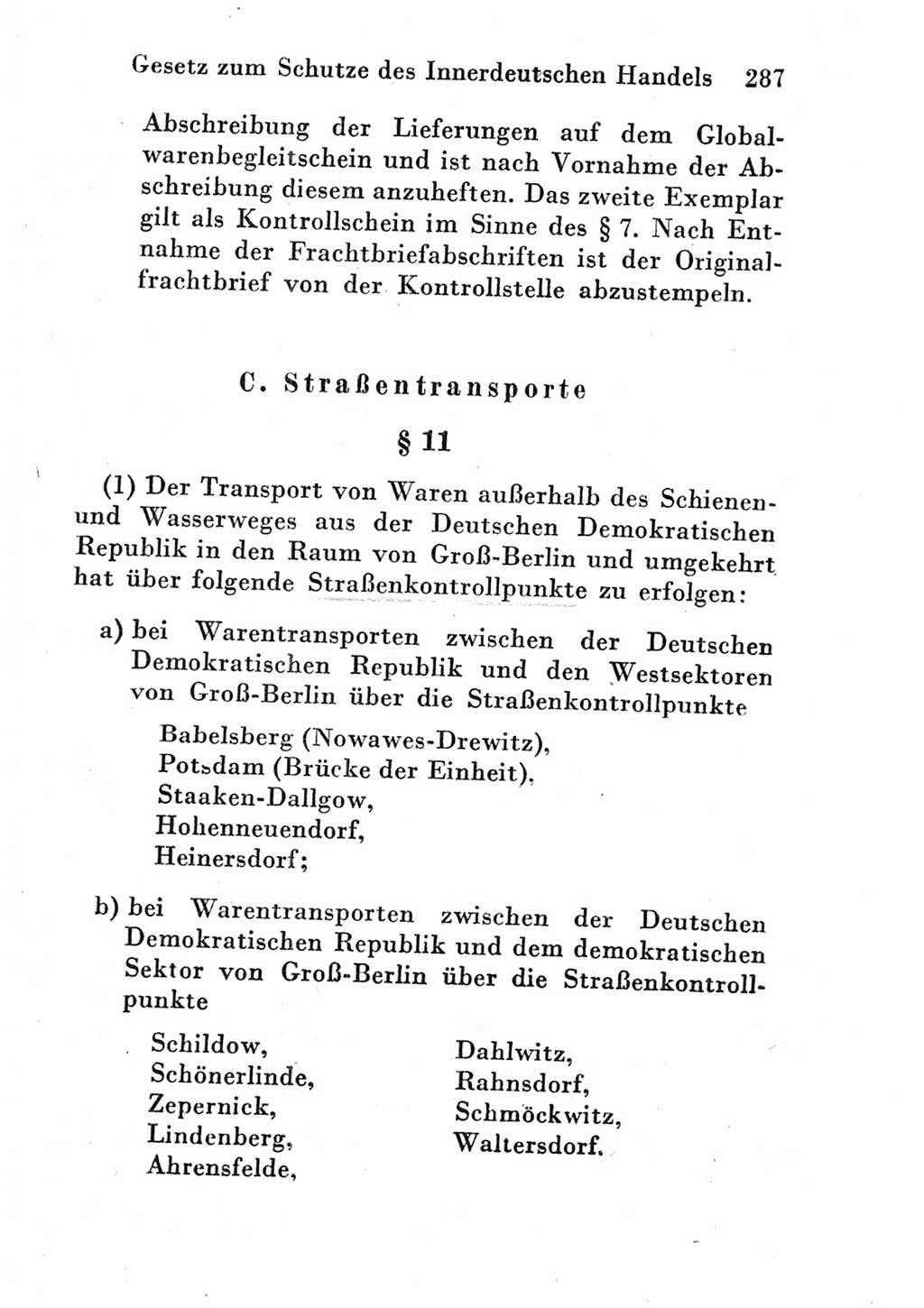 Strafgesetzbuch (StGB) und andere Strafgesetze [Deutsche Demokratische Republik (DDR)] 1951, Seite 287 (StGB Strafges. DDR 1951, S. 287)