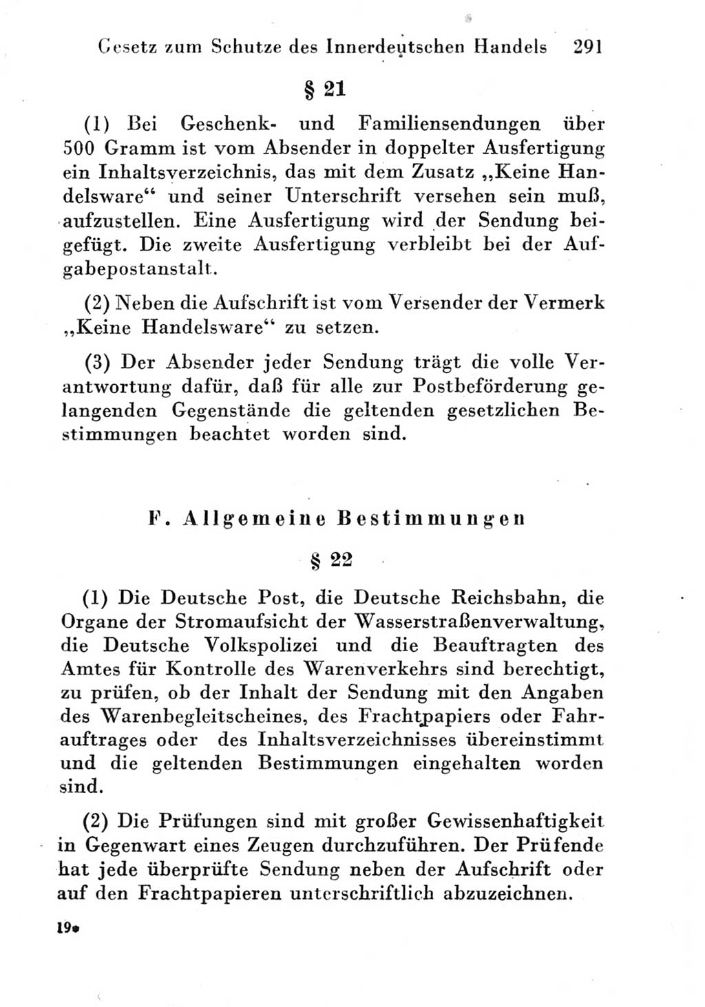 Strafgesetzbuch (StGB) und andere Strafgesetze [Deutsche Demokratische Republik (DDR)] 1951, Seite 291 (StGB Strafges. DDR 1951, S. 291)