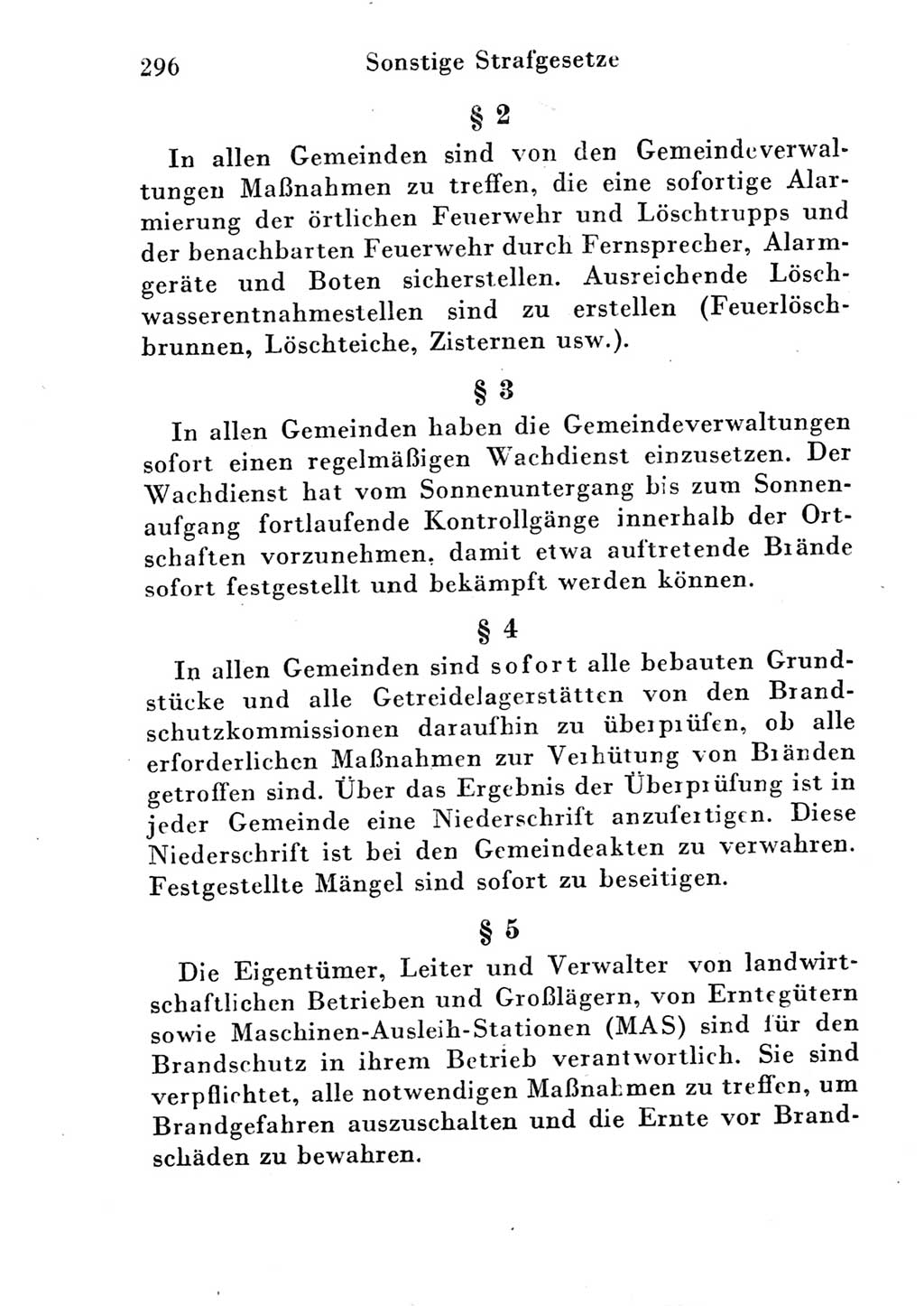 Strafgesetzbuch (StGB) und andere Strafgesetze [Deutsche Demokratische Republik (DDR)] 1951, Seite 296 (StGB Strafges. DDR 1951, S. 296)