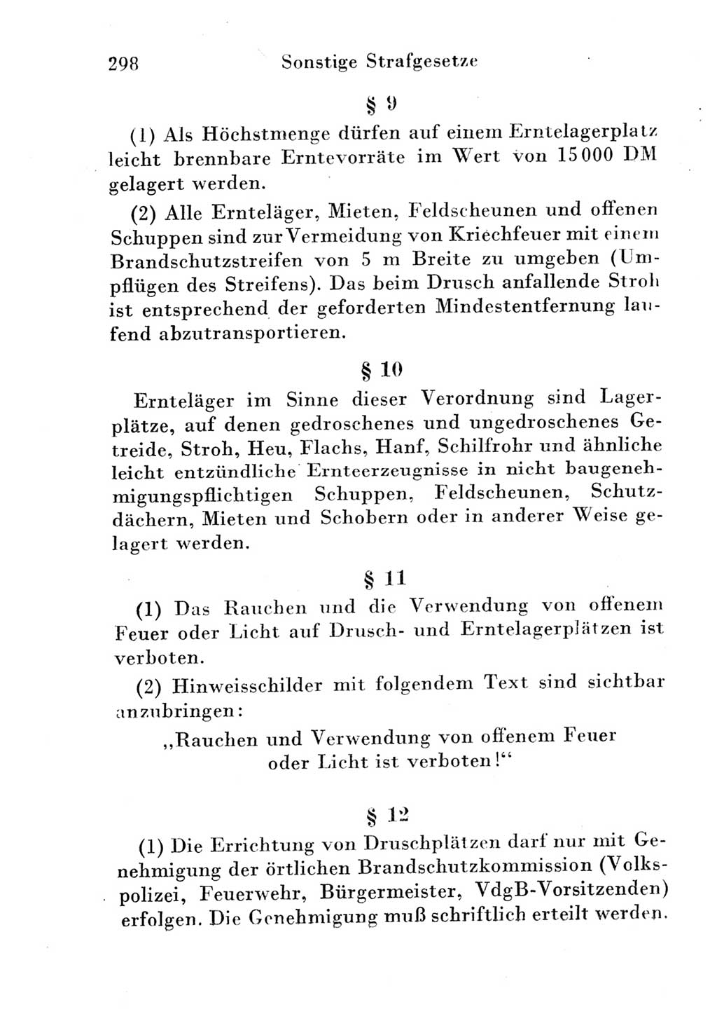 Strafgesetzbuch (StGB) und andere Strafgesetze [Deutsche Demokratische Republik (DDR)] 1951, Seite 298 (StGB Strafges. DDR 1951, S. 298)